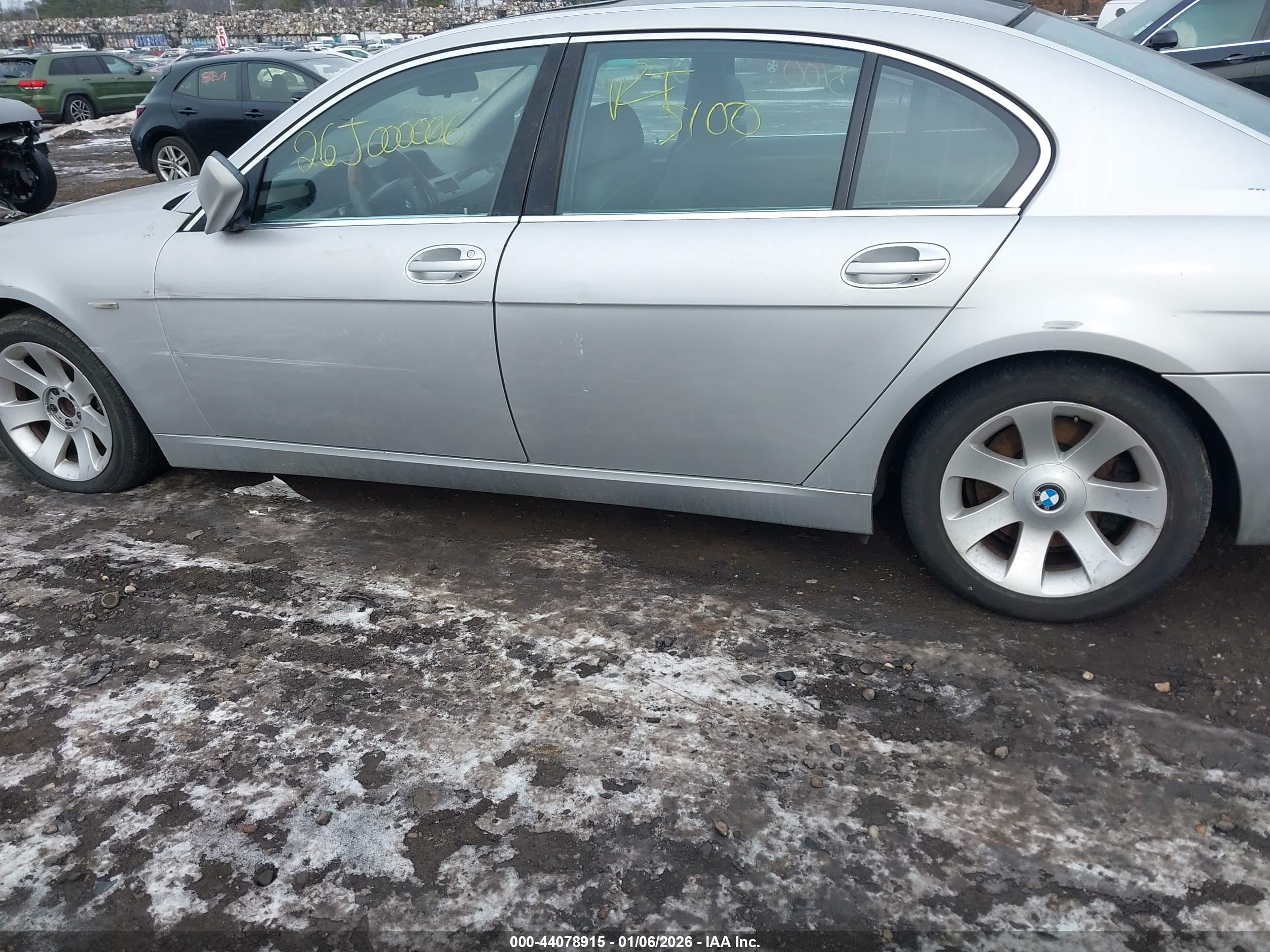 2006 Bmw 750li   Серебряный vin: WBAHN83506DT27703