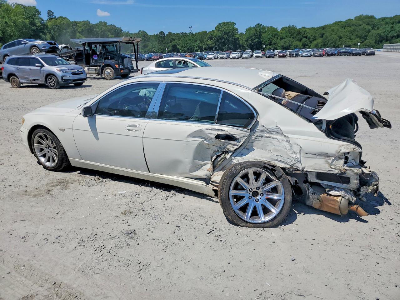 2006 Bmw 750 Li White vin: WBAHN83506DT28656