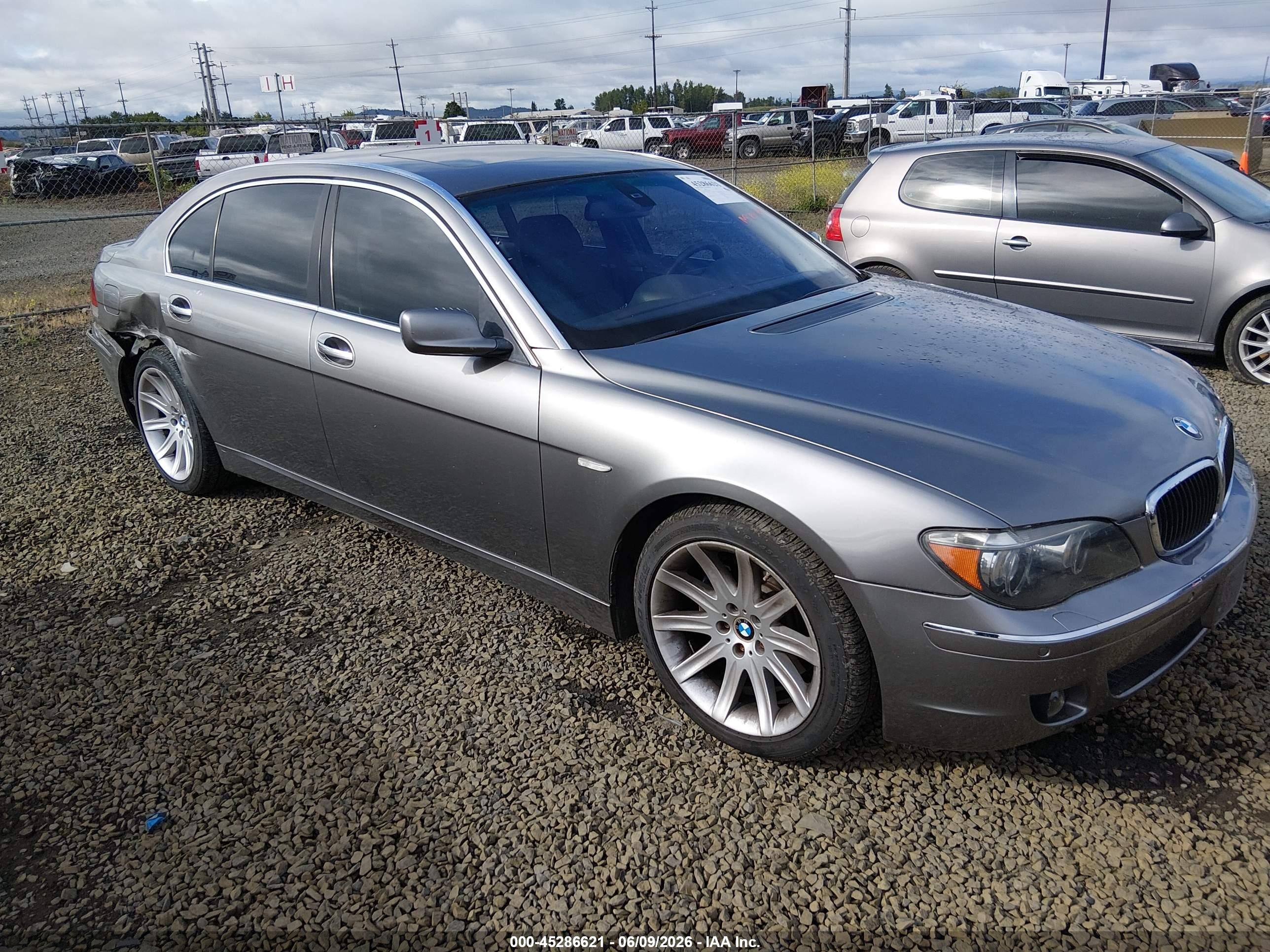 2006 Bmw 750li   Gray vin: WBAHN83506DT63570