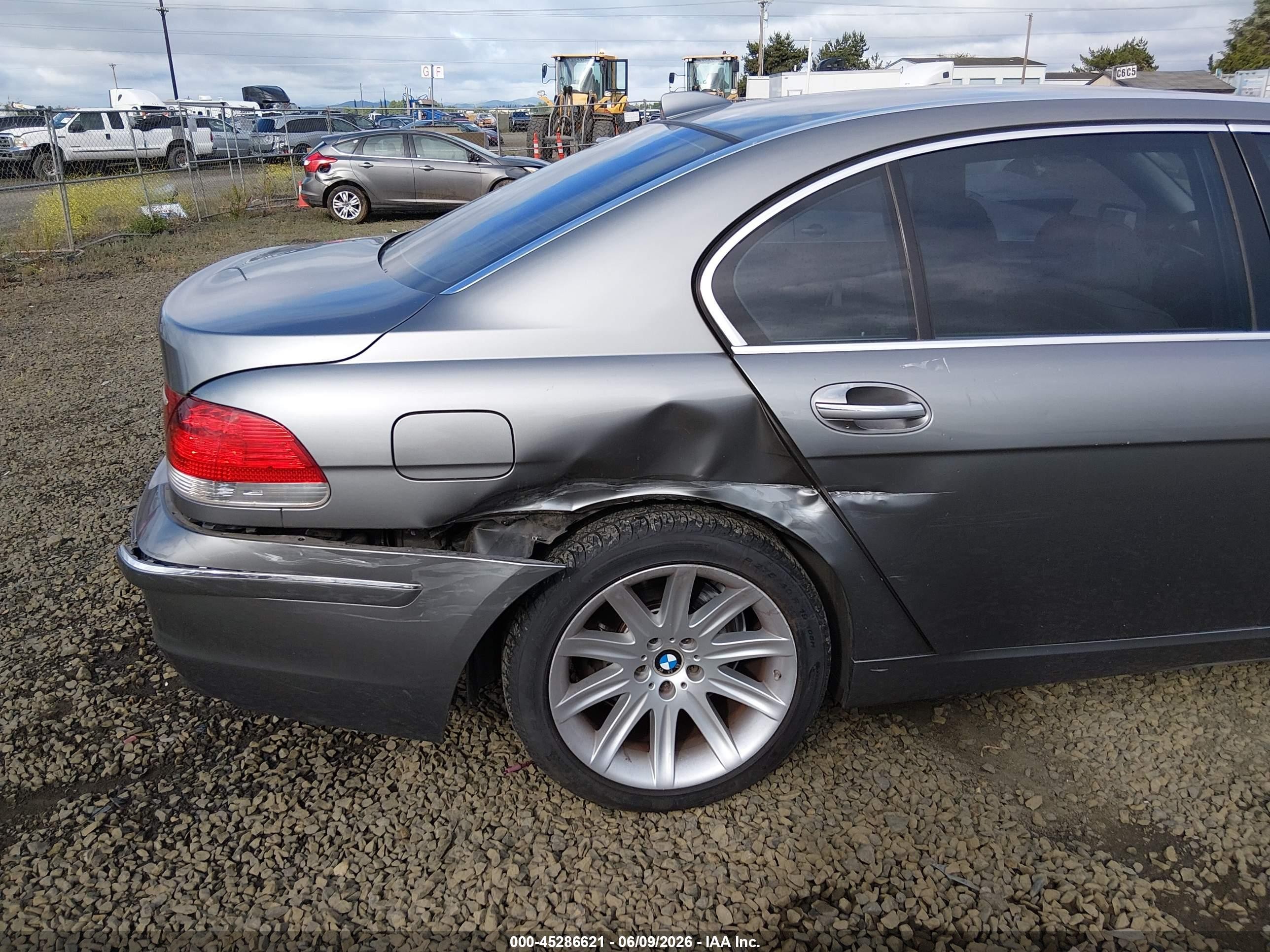 2006 Bmw 750li   Gray vin: WBAHN83506DT63570