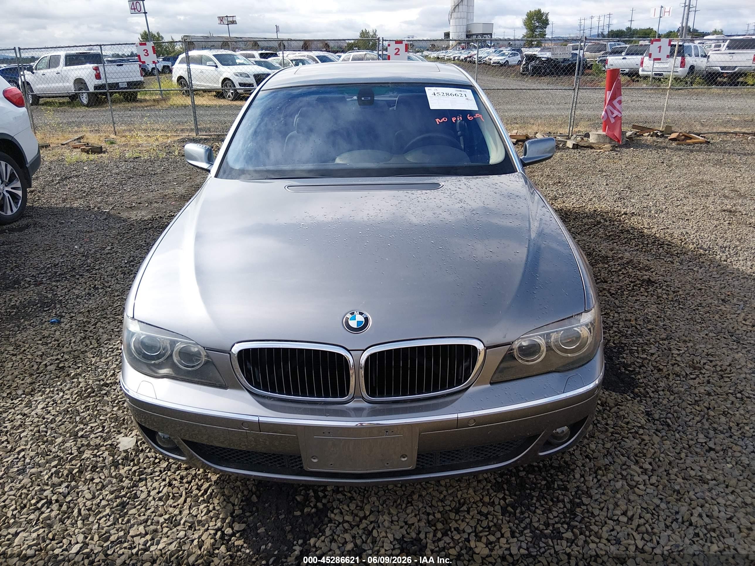 2006 Bmw 750li   Gray vin: WBAHN83506DT63570