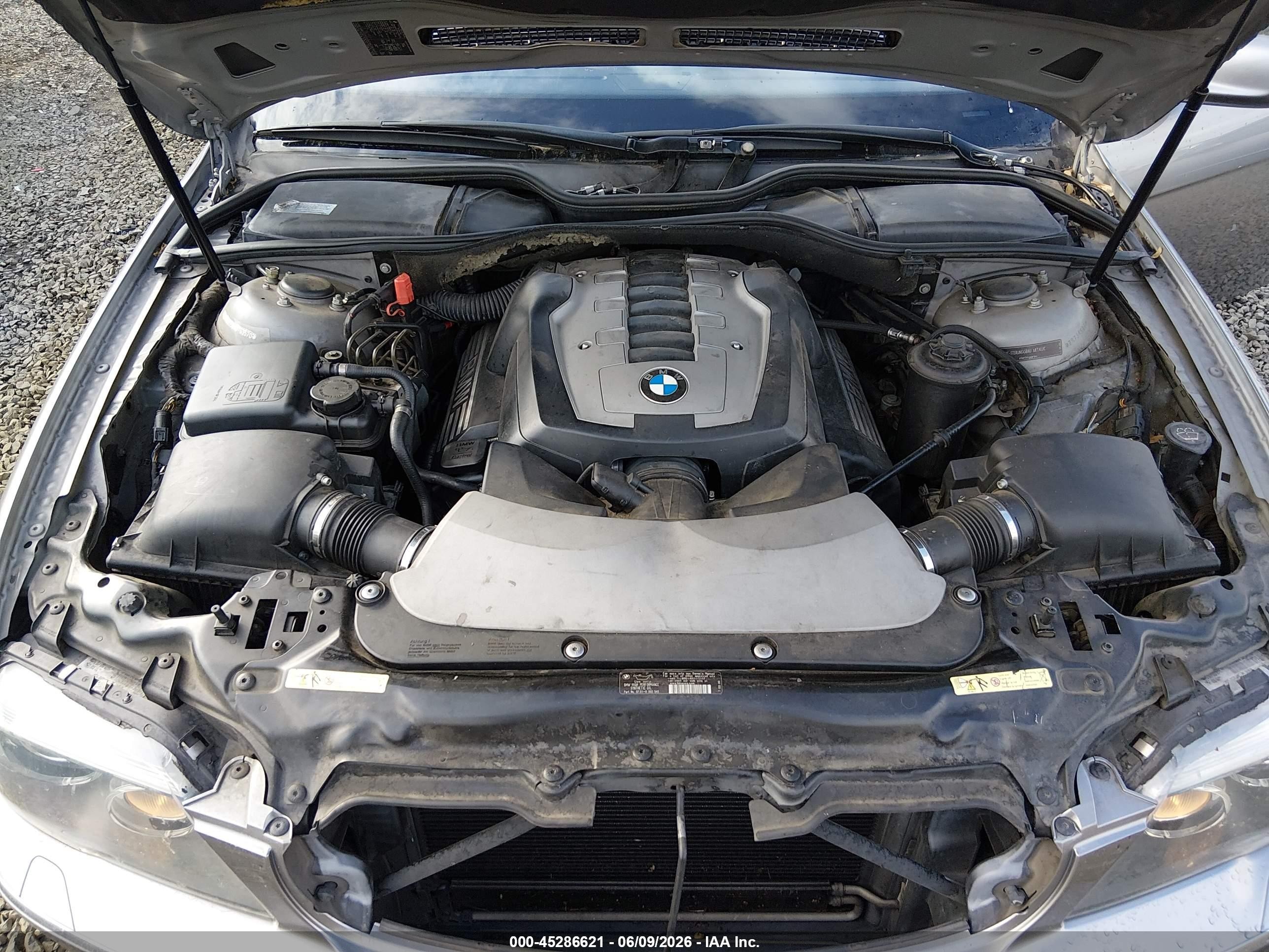 2006 Bmw 750li   Gray vin: WBAHN83506DT63570