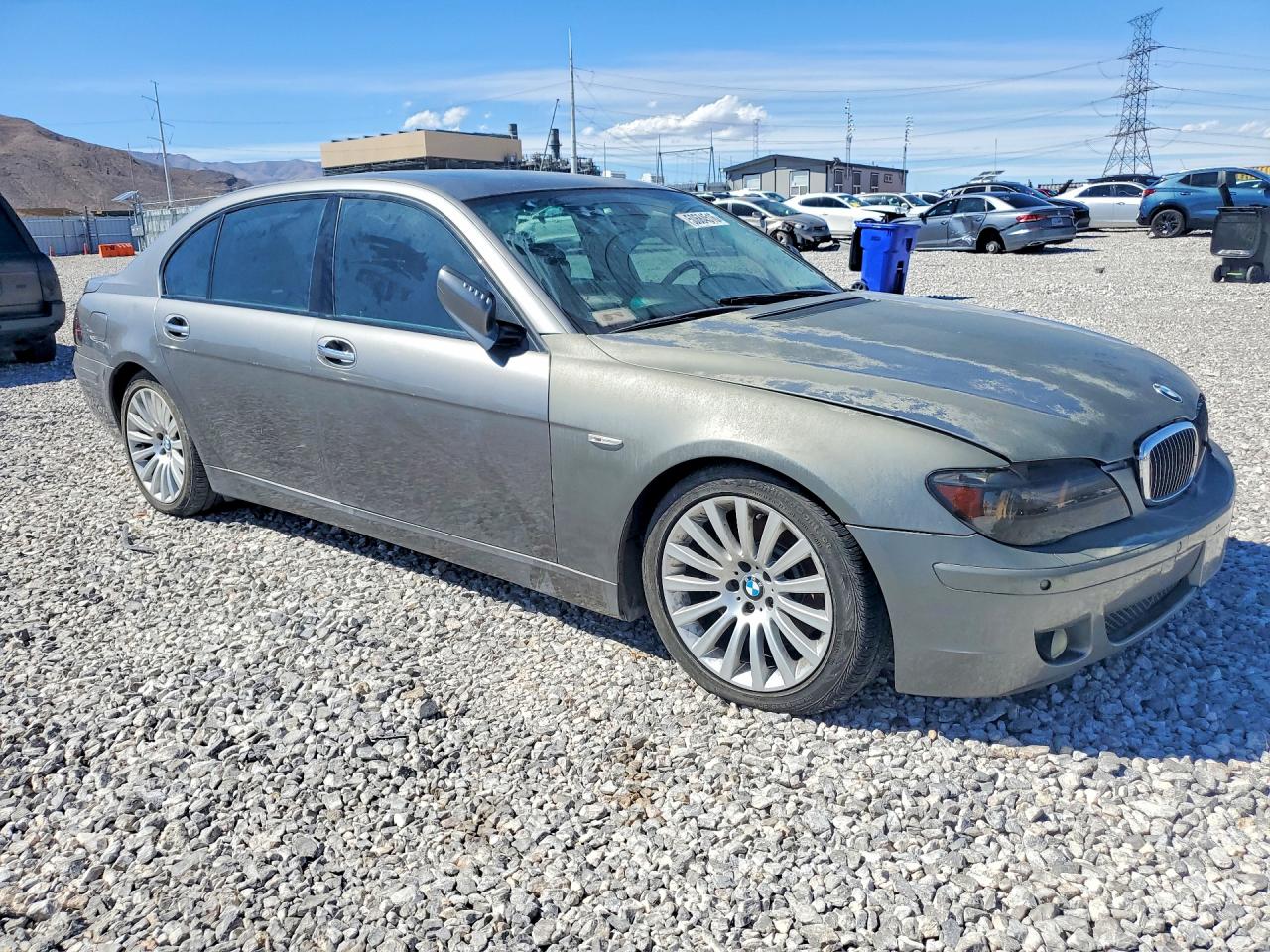 2007 Bmw 750 Gray vin: WBAHN83507DT74215