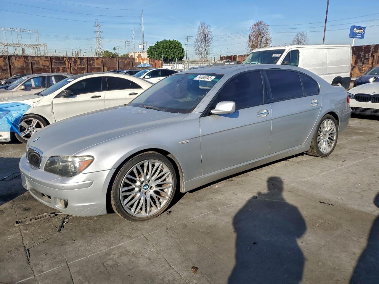 2007 Bmw 750 Серебряный vin: WBAHN83507DT76983