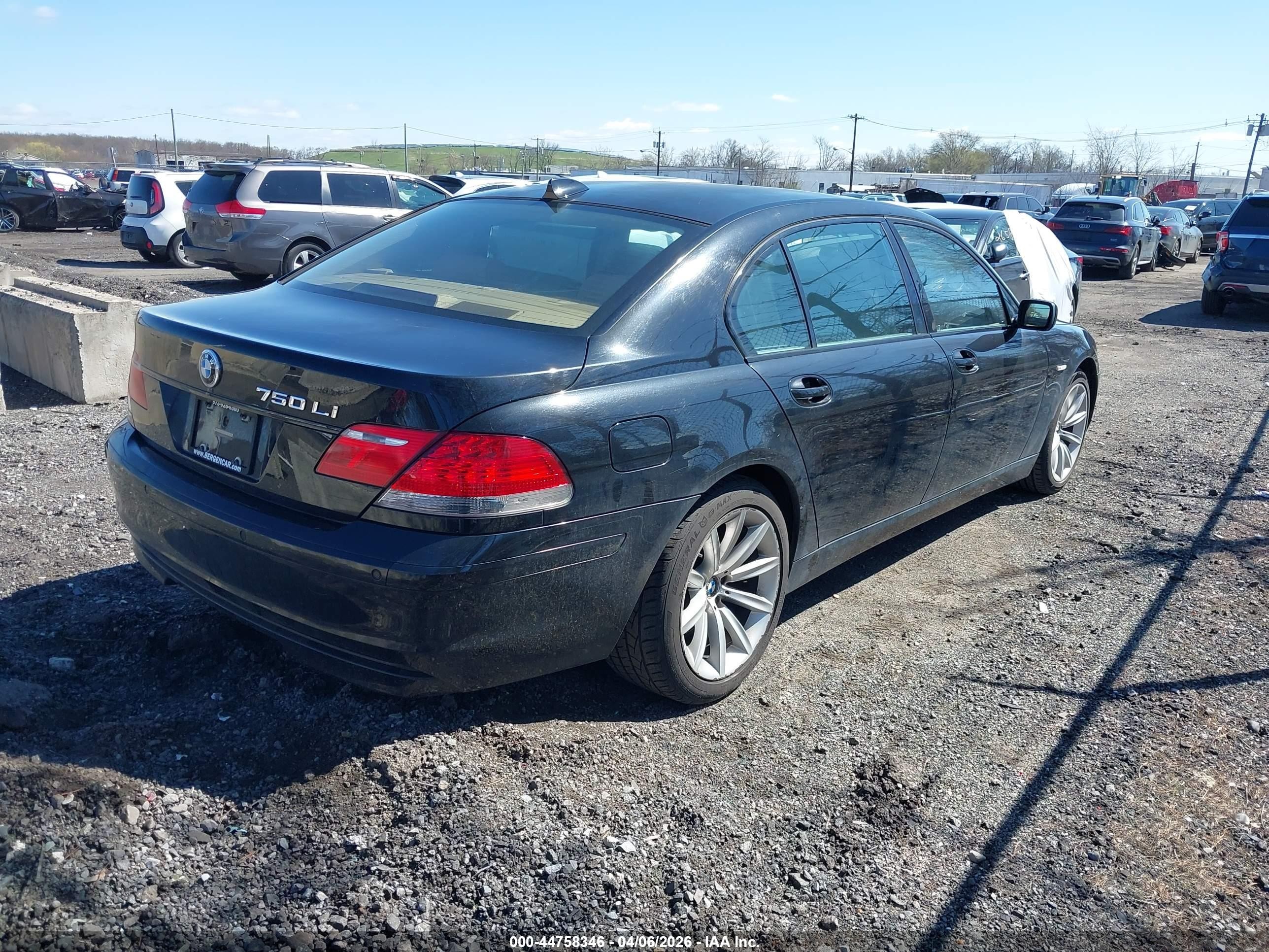 2008 Bmw 750li Черный vin: WBAHN83508DT79190