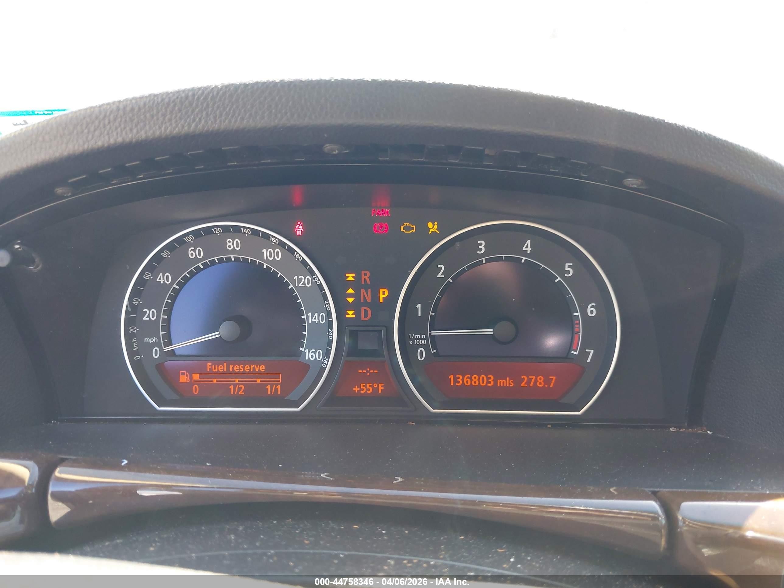2008 Bmw 750li Черный vin: WBAHN83508DT79190