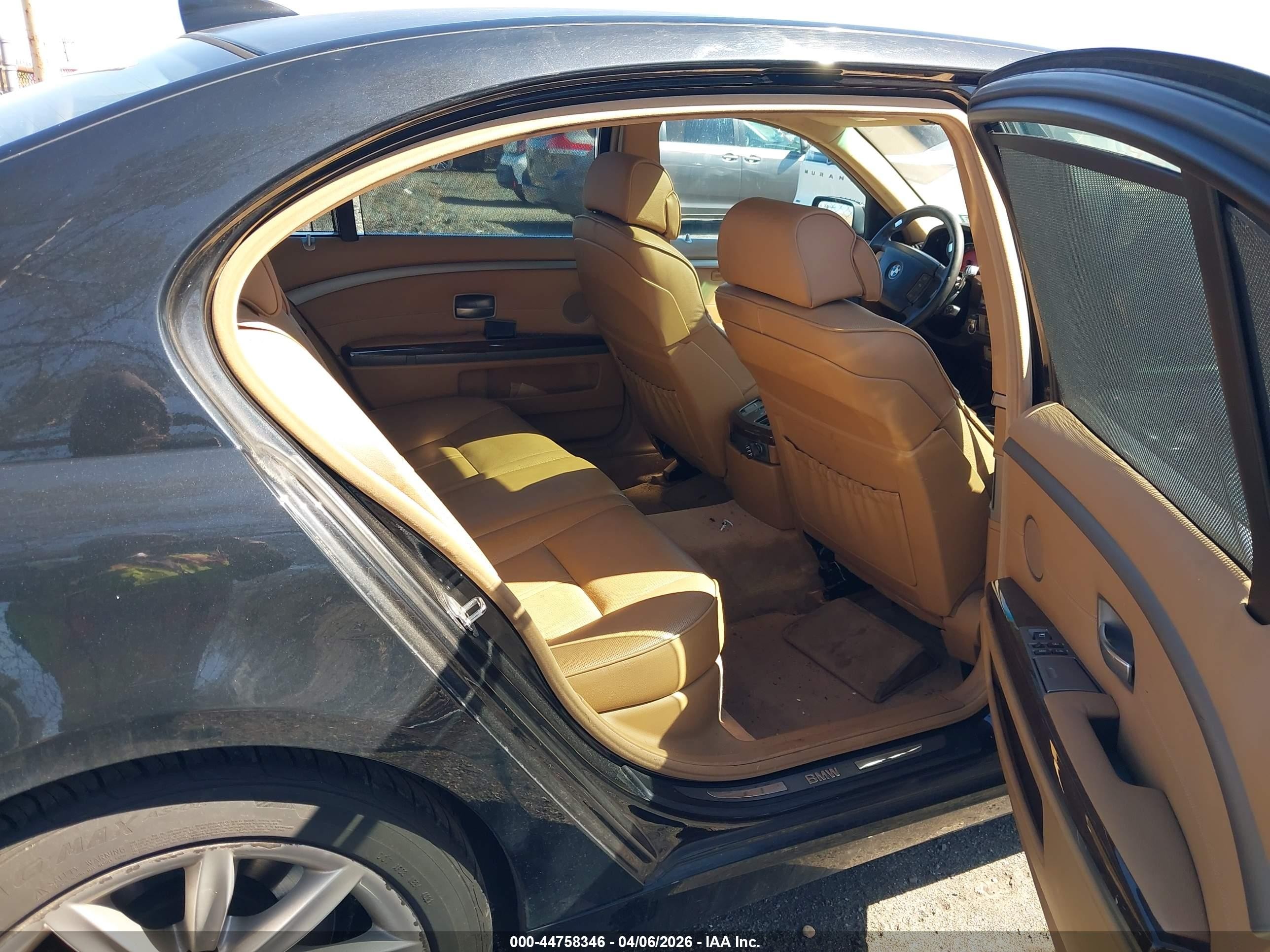2008 Bmw 750li Черный vin: WBAHN83508DT79190