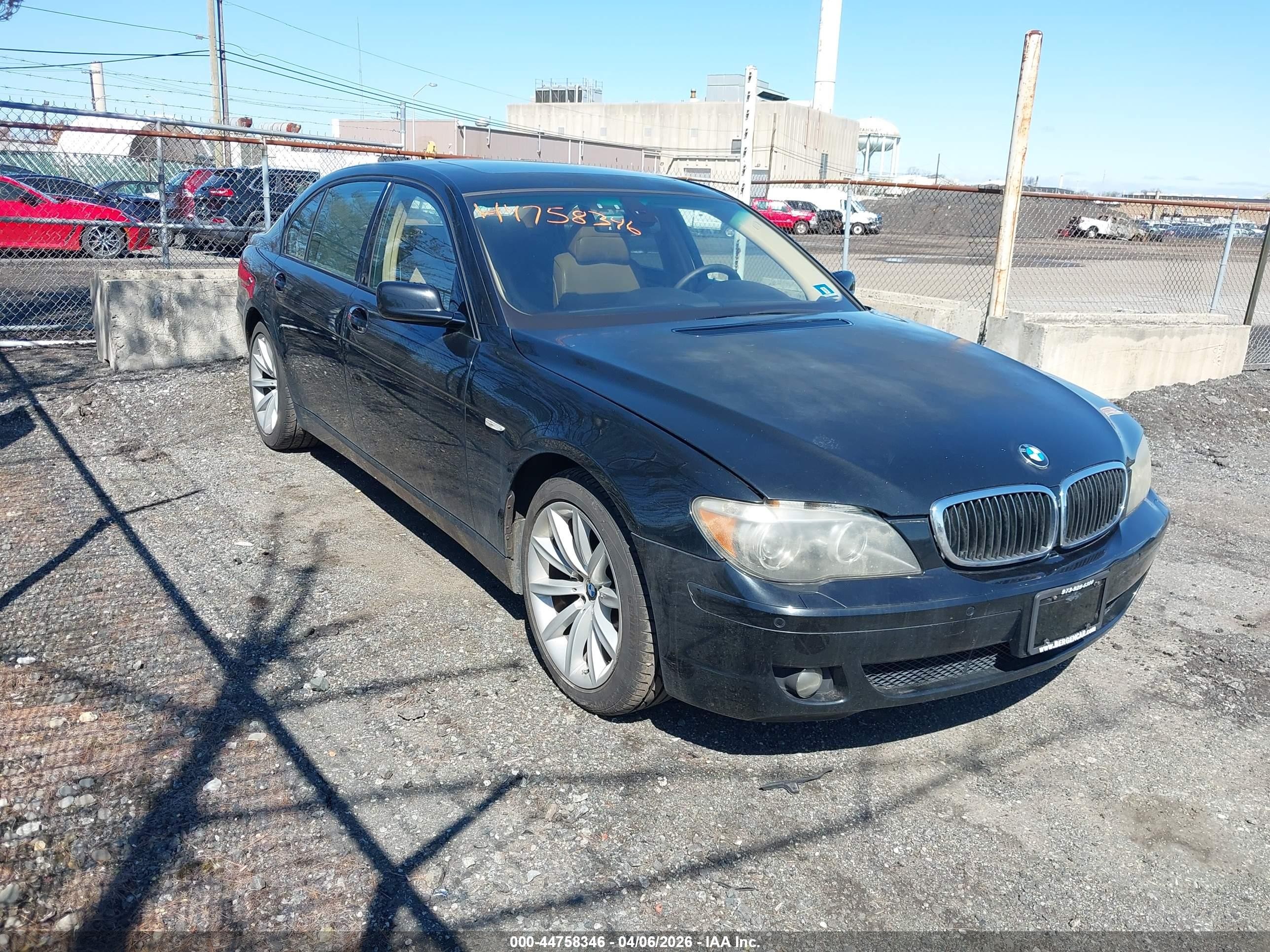 2008 Bmw 750li Black vin: WBAHN83508DT79190