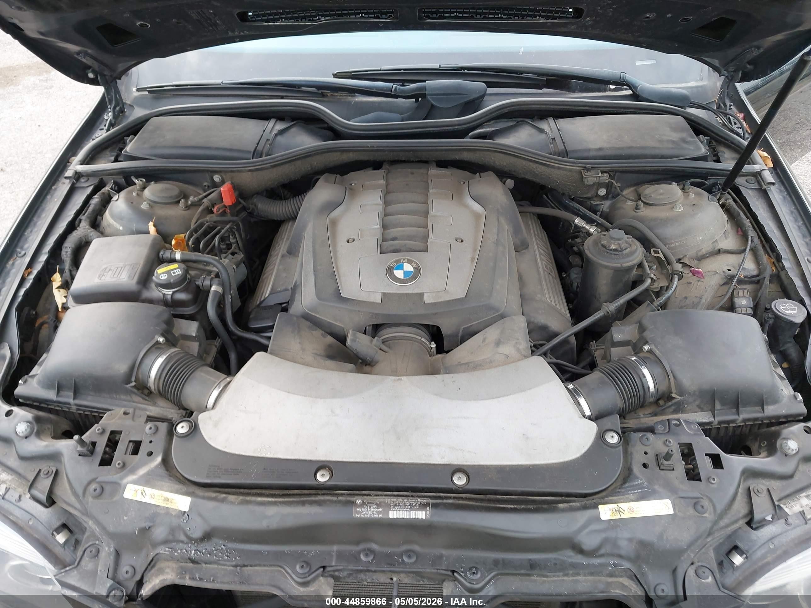 2008 Bmw 750li   Black vin: WBAHN83508DT82896