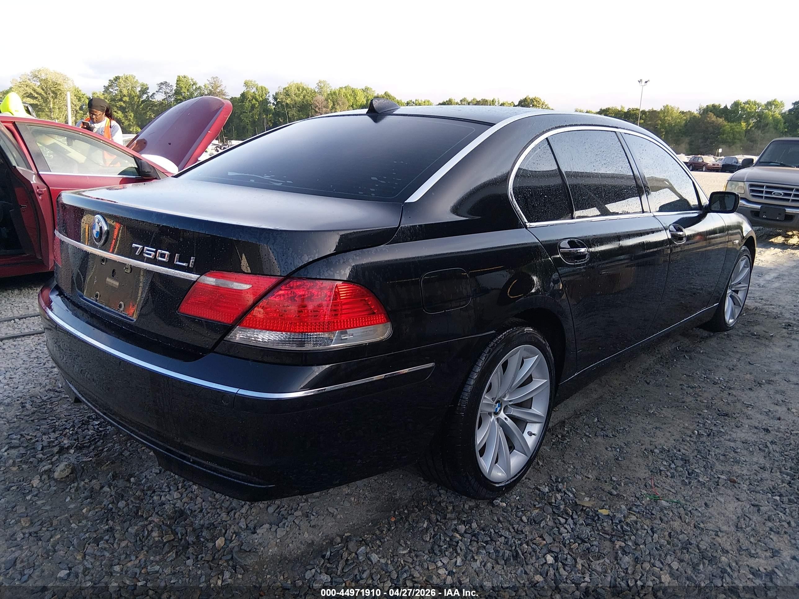 2008 Bmw 750li   Black vin: WBAHN83508DT84308