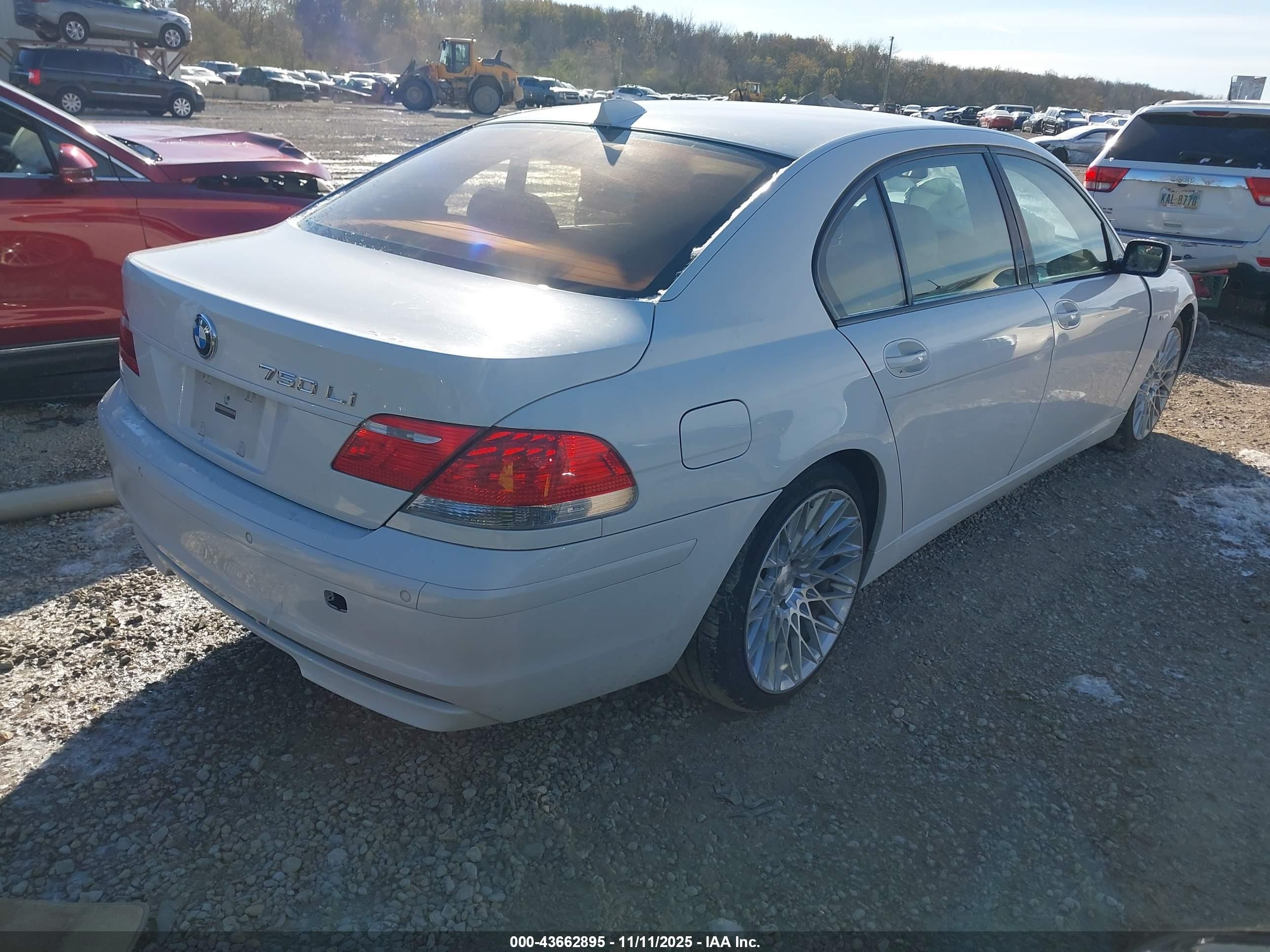 2008 Bmw 750li   White vin: WBAHN83508DT85829