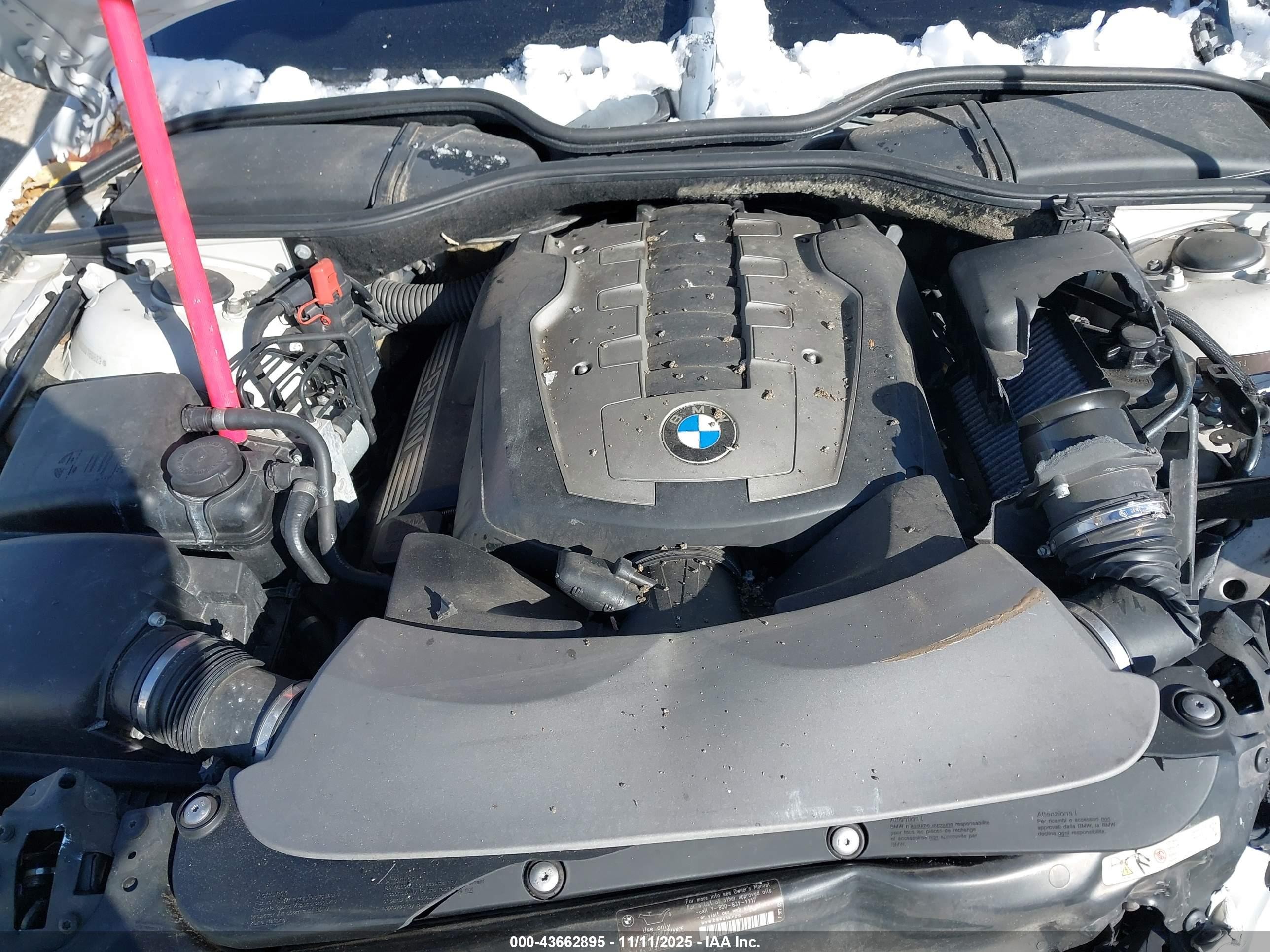 2008 Bmw 750li   White vin: WBAHN83508DT85829