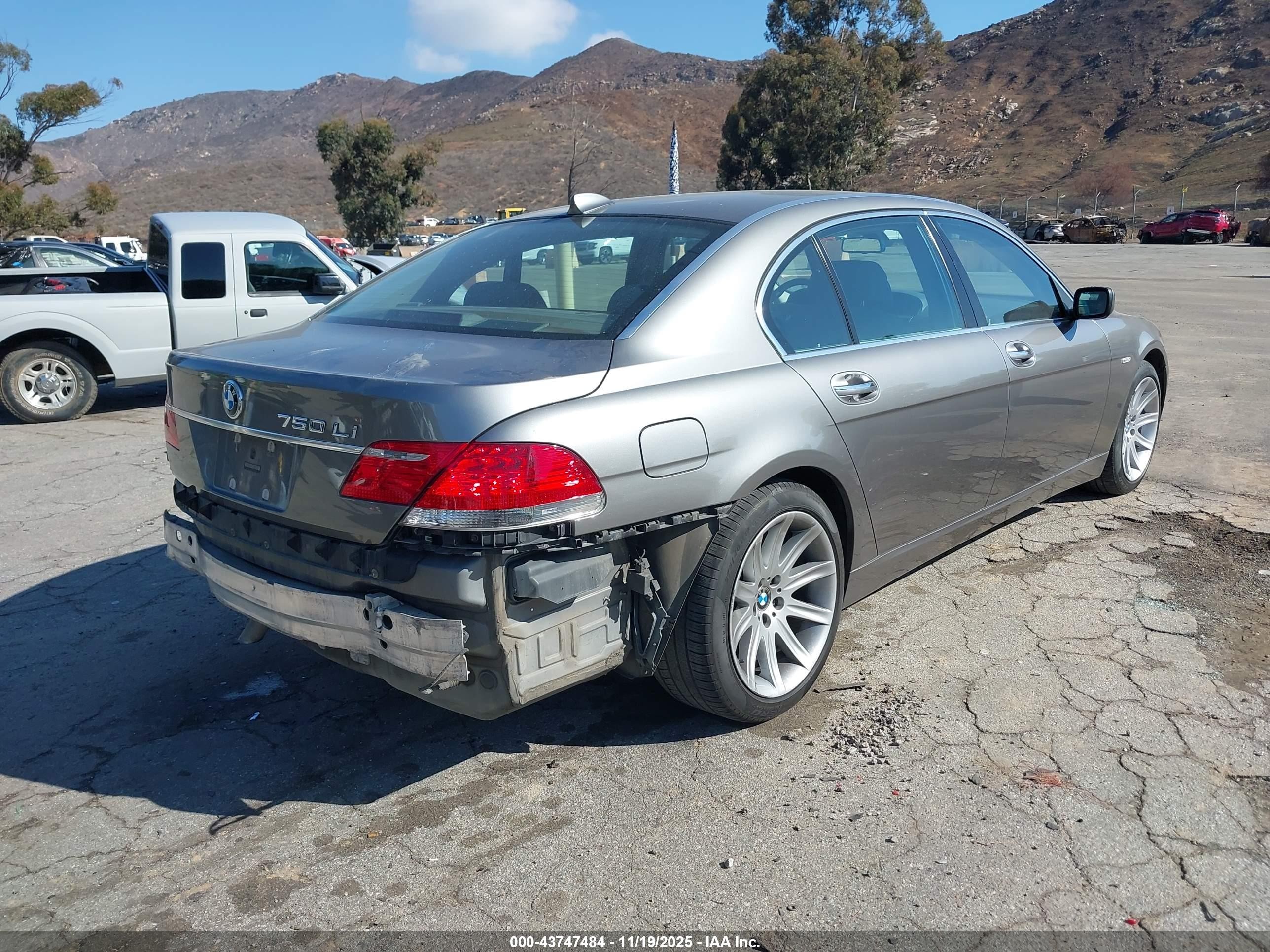 2006 Bmw 750li   Gray vin: WBAHN83516DT61813