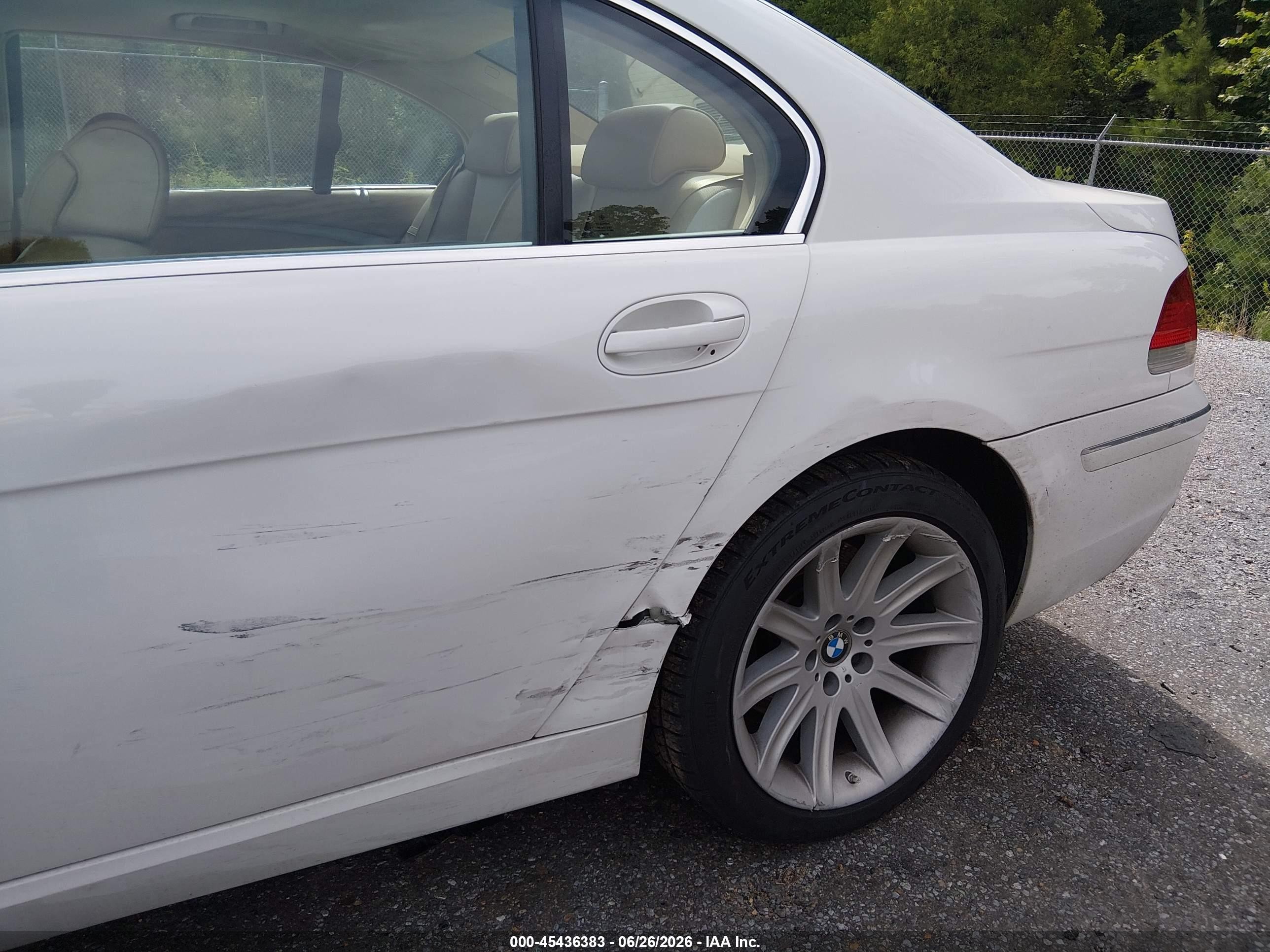 2006 Bmw 750li   White vin: WBAHN83516DT62671