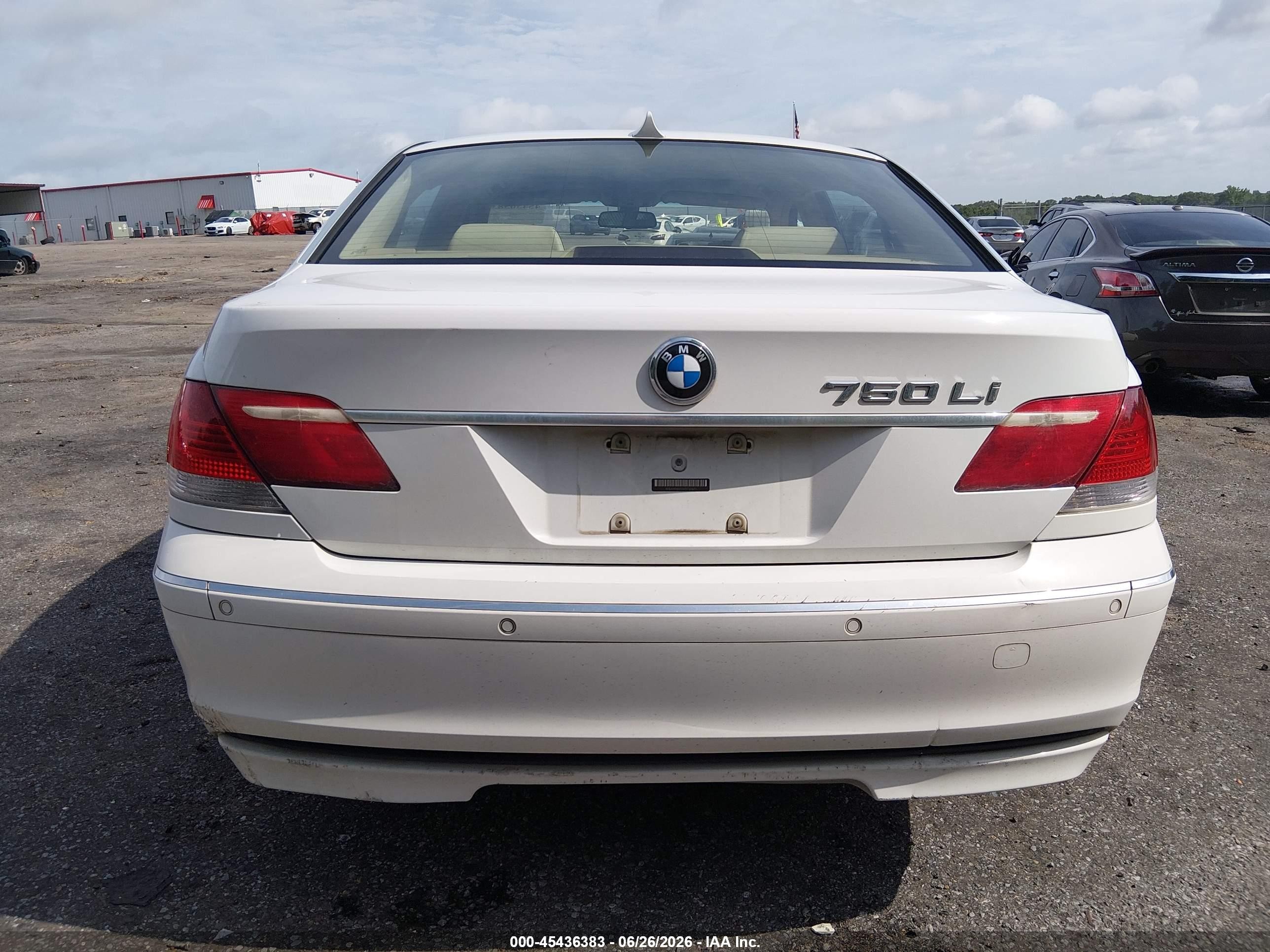 2006 Bmw 750li   White vin: WBAHN83516DT62671