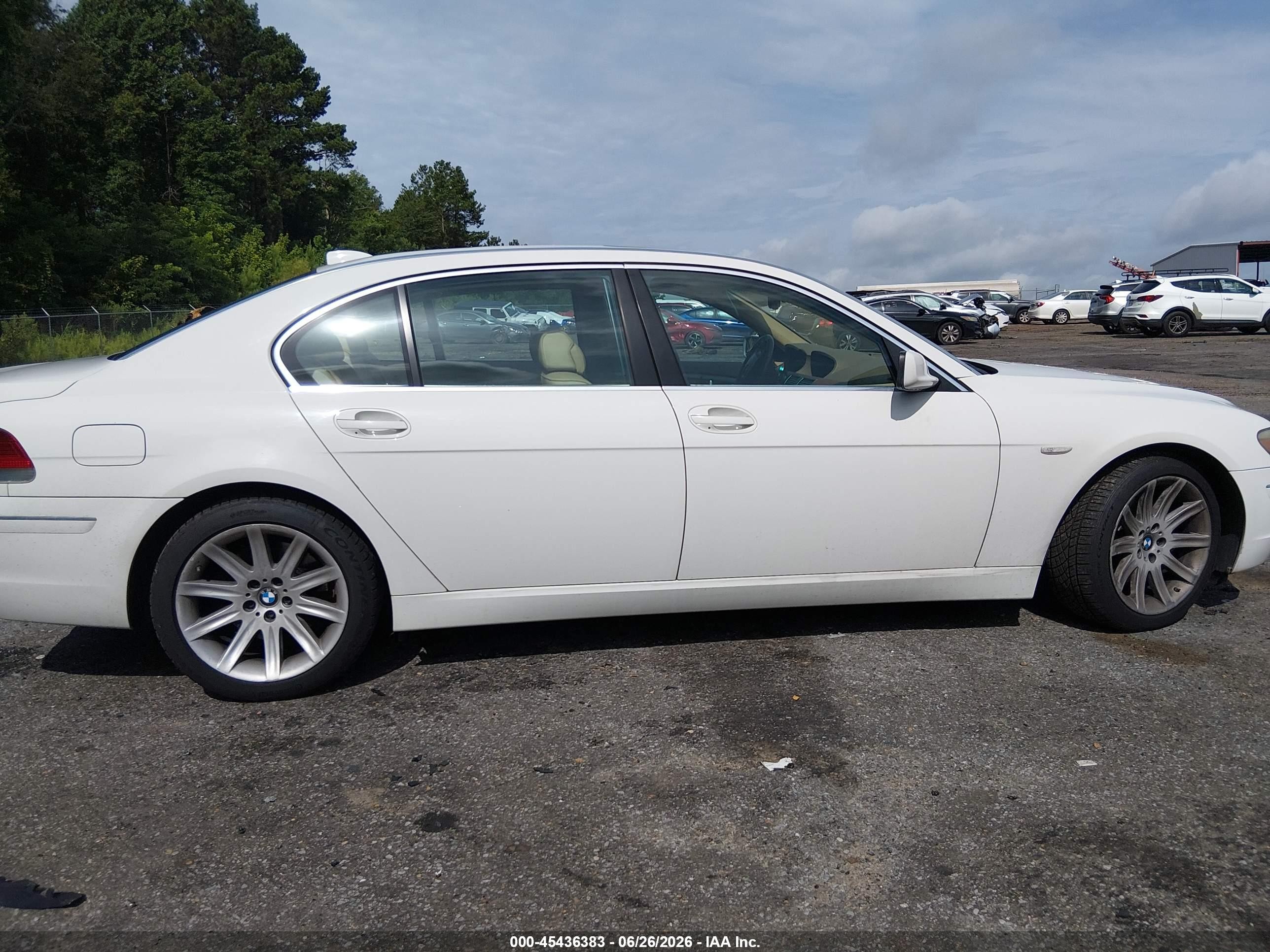 2006 Bmw 750li   White vin: WBAHN83516DT62671