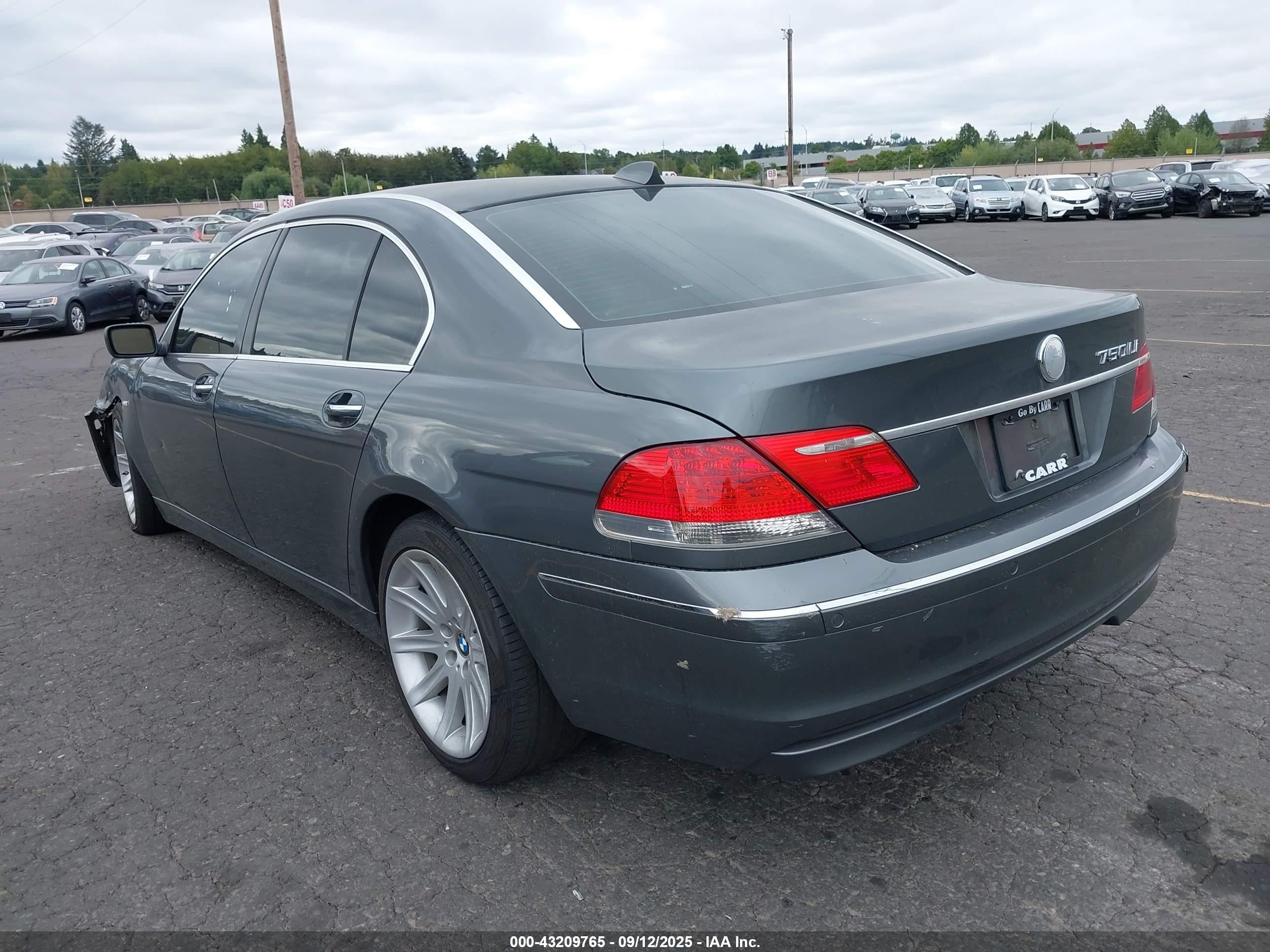 2006 Bmw 750li   Gray vin: WBAHN83516DT62931
