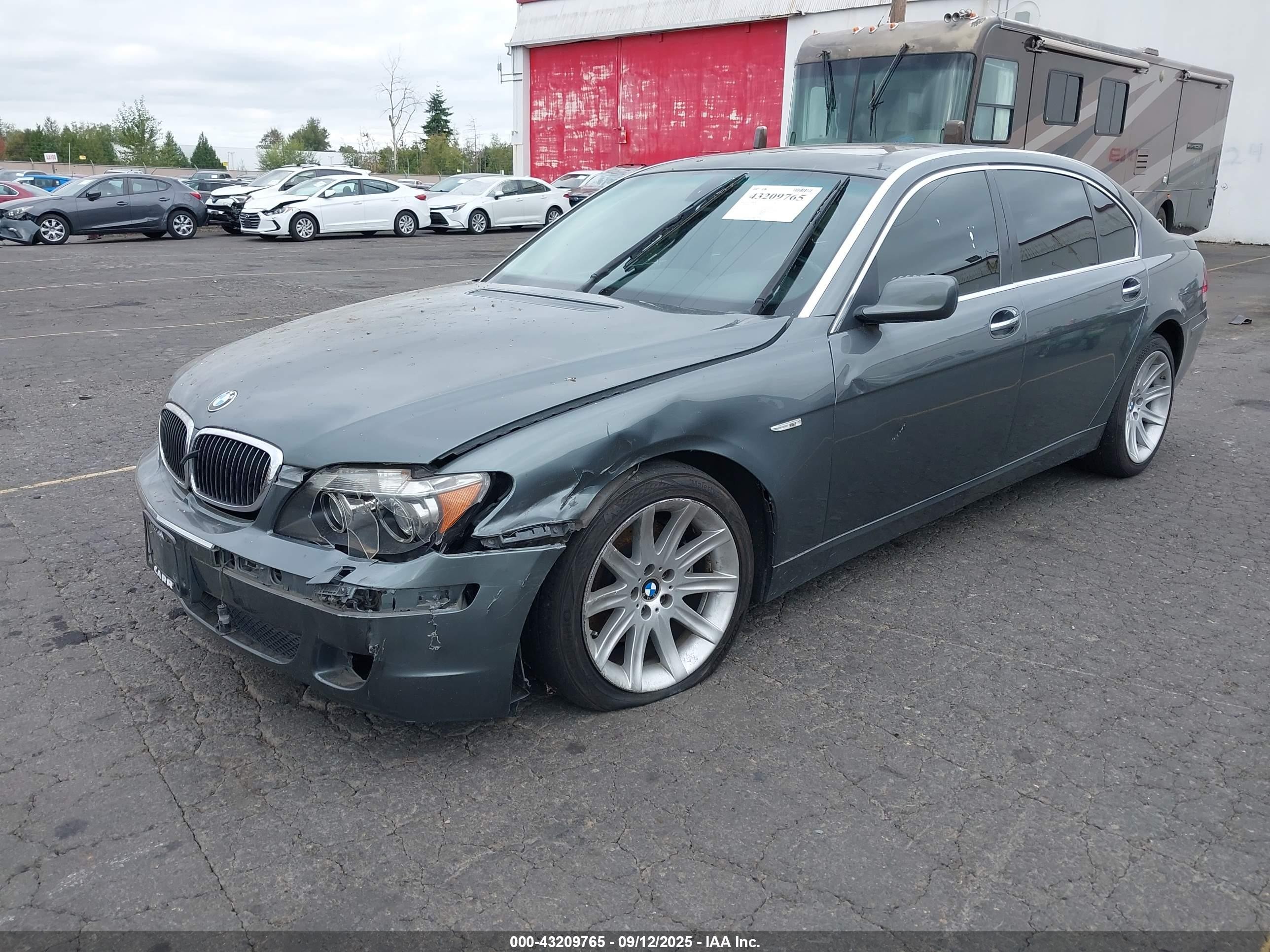 2006 Bmw 750li   Gray vin: WBAHN83516DT62931