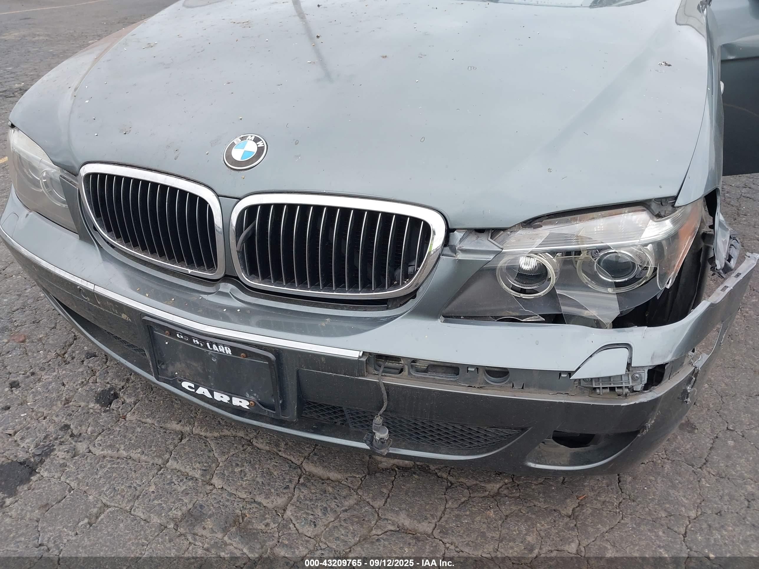 2006 Bmw 750li   Gray vin: WBAHN83516DT62931