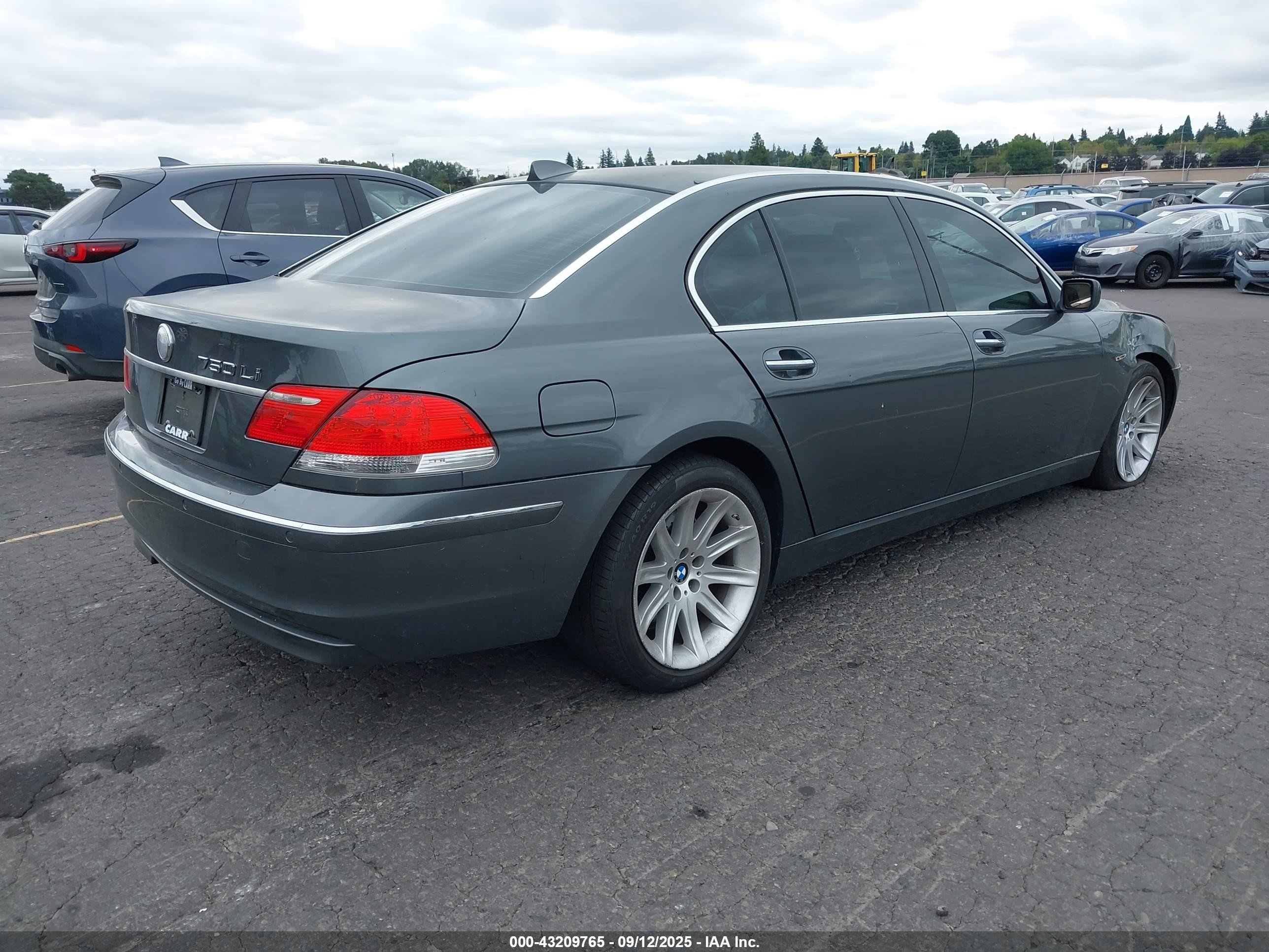 2006 Bmw 750li   Gray vin: WBAHN83516DT62931