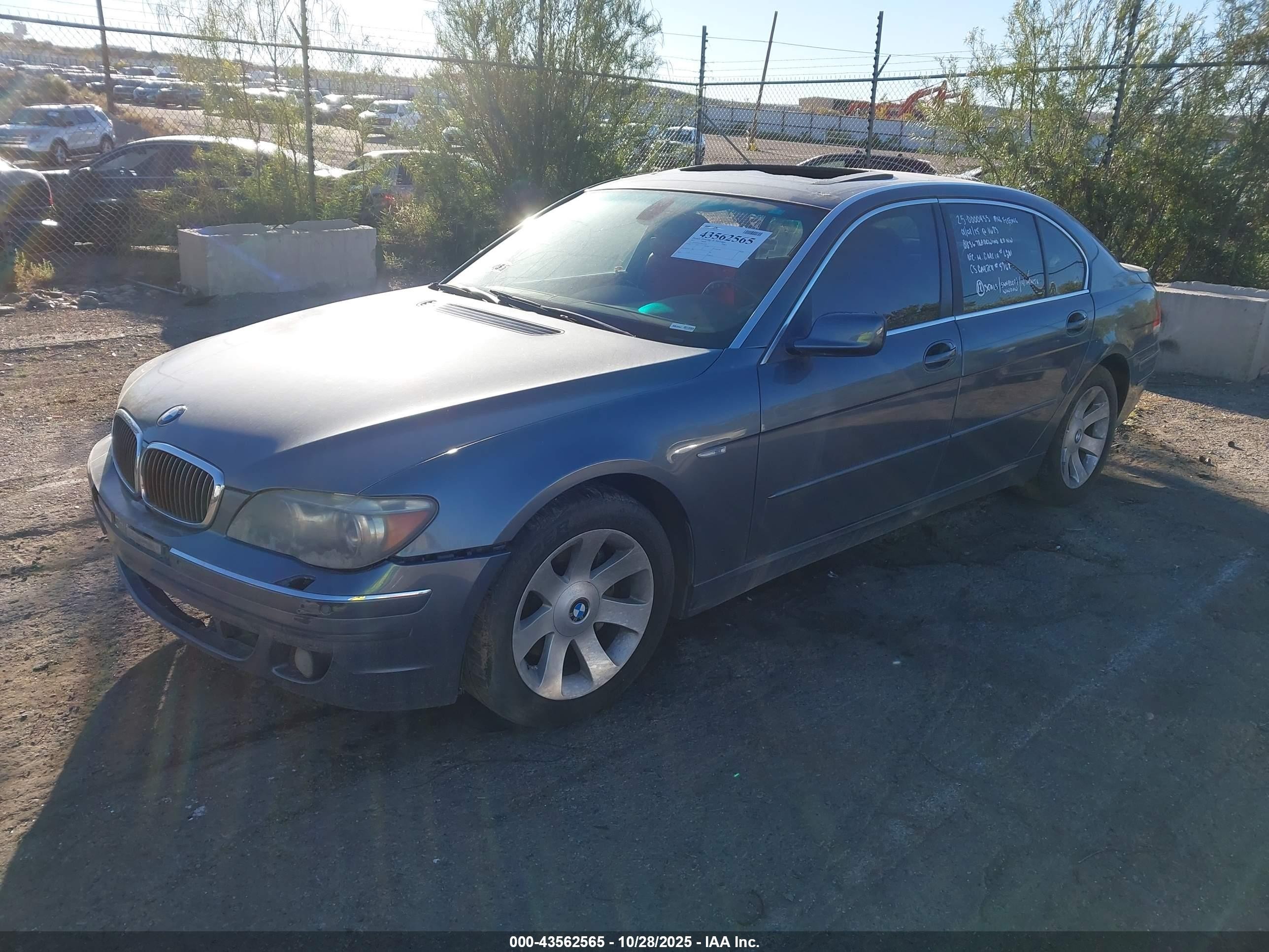 2007 Bmw 750li   Blue vin: WBAHN83517DT72361