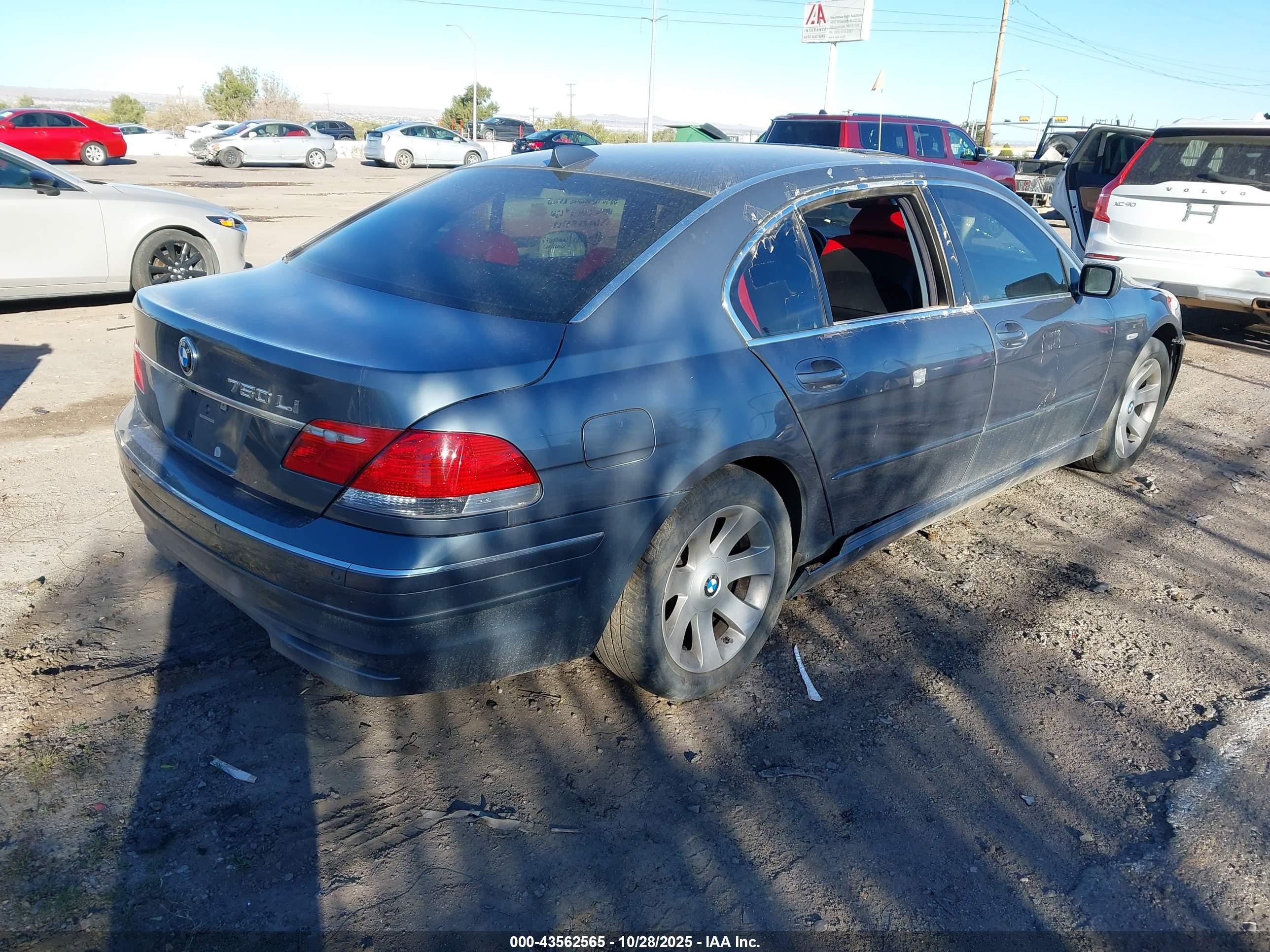 2007 Bmw 750li   Blue vin: WBAHN83517DT72361