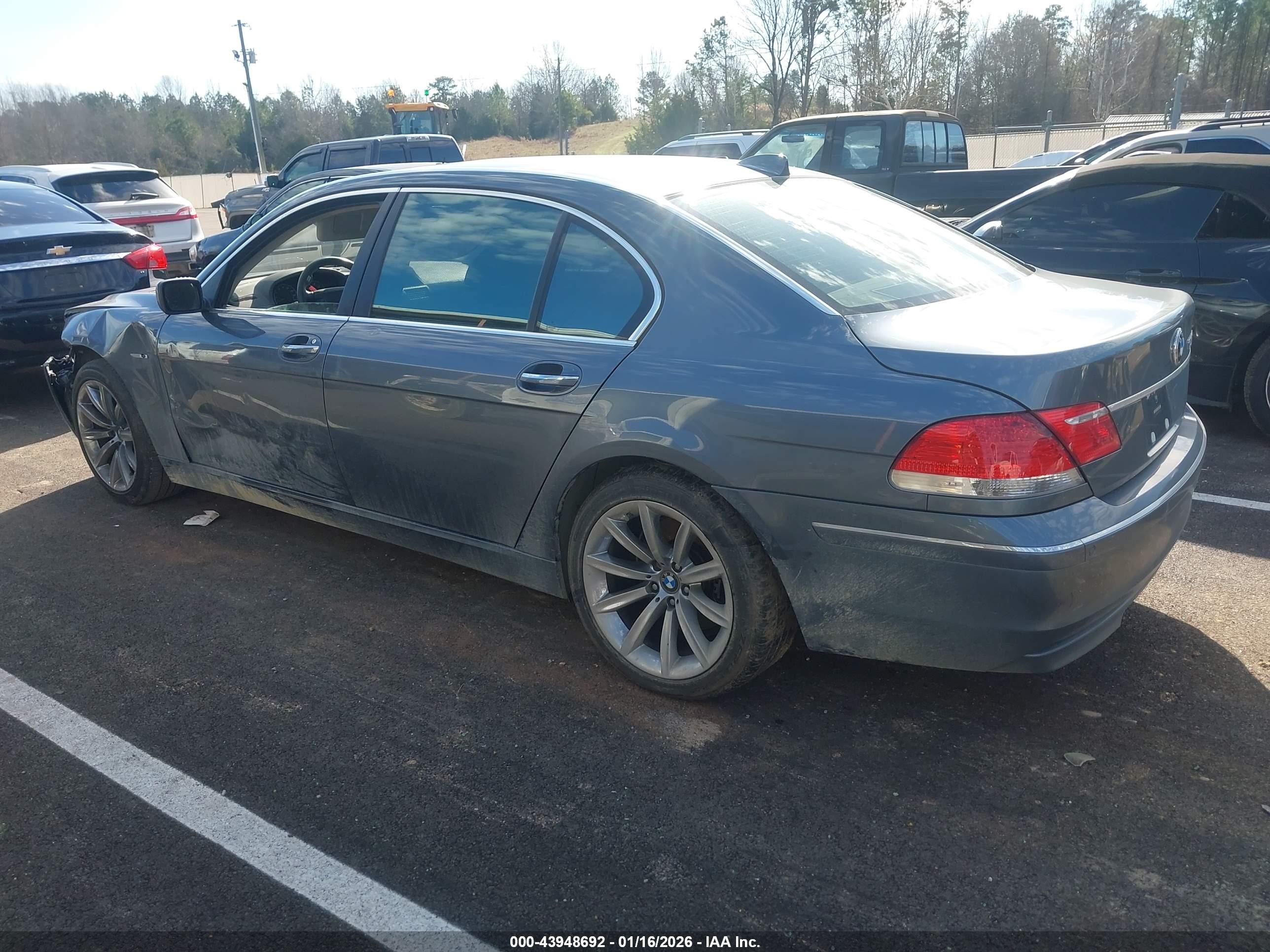 2007 Bmw 750li   Blue vin: WBAHN83517DT73980