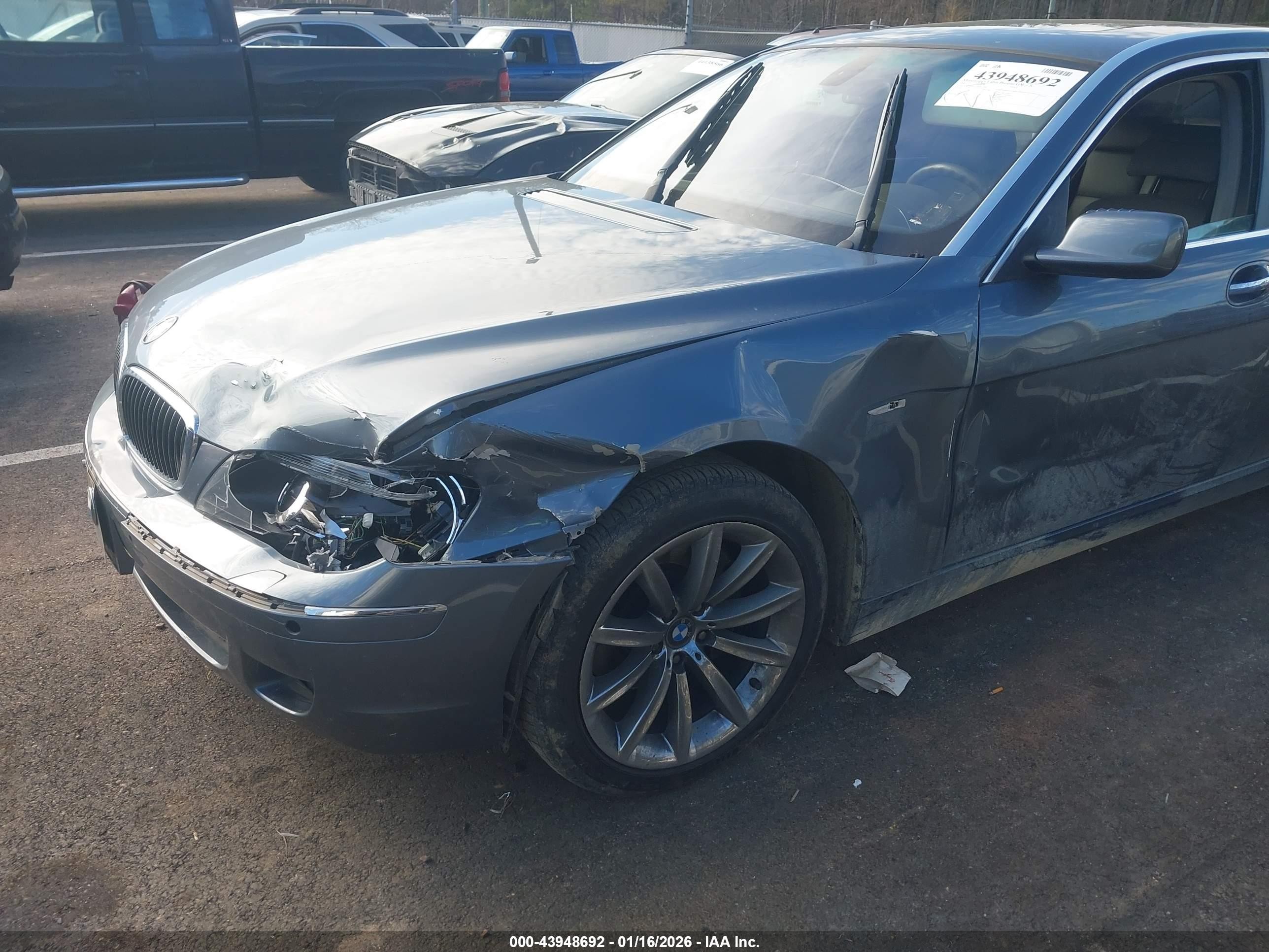 2007 Bmw 750li   Blue vin: WBAHN83517DT73980