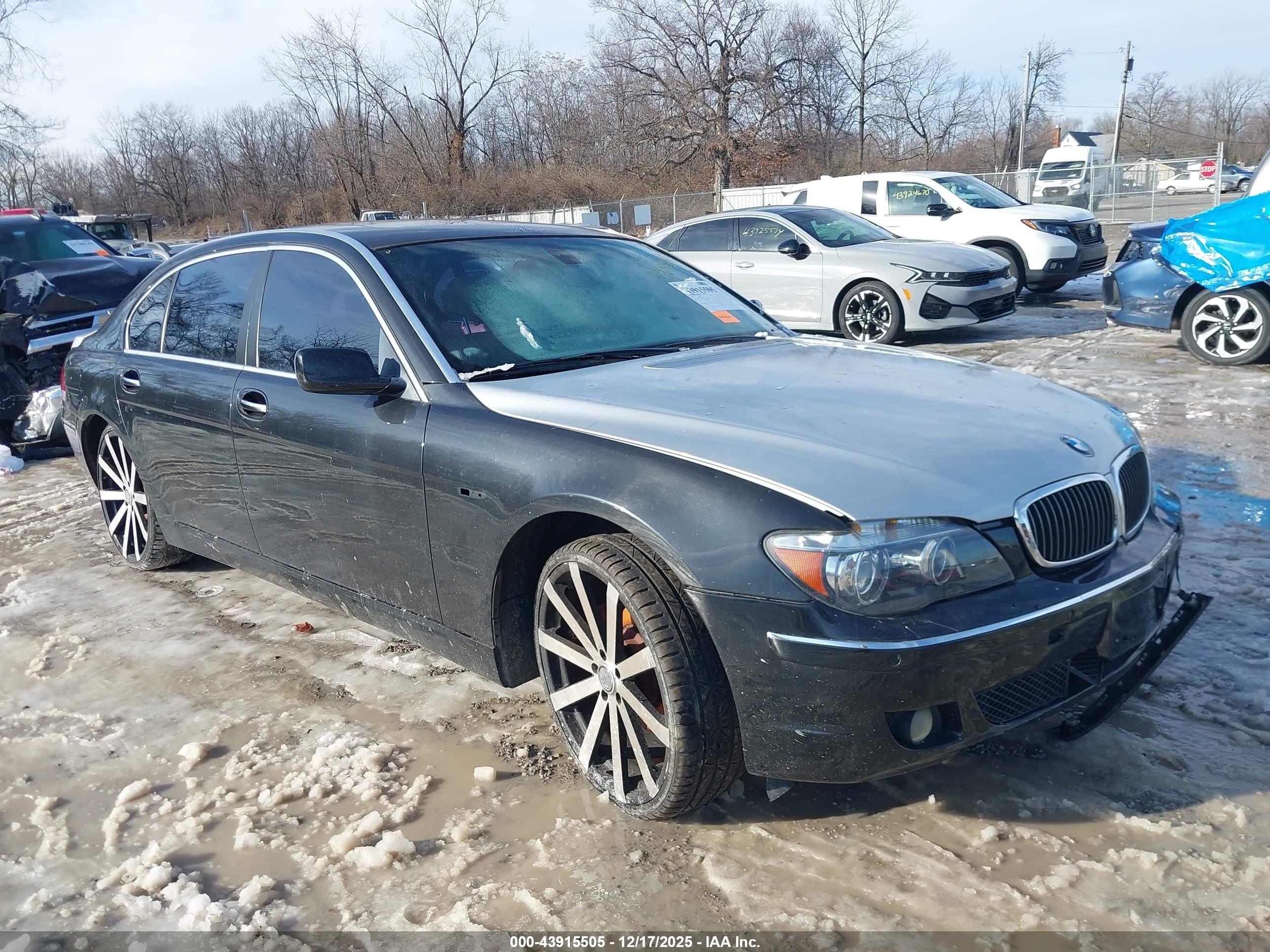 2007 Bmw 750li   Black vin: WBAHN83517DT75423