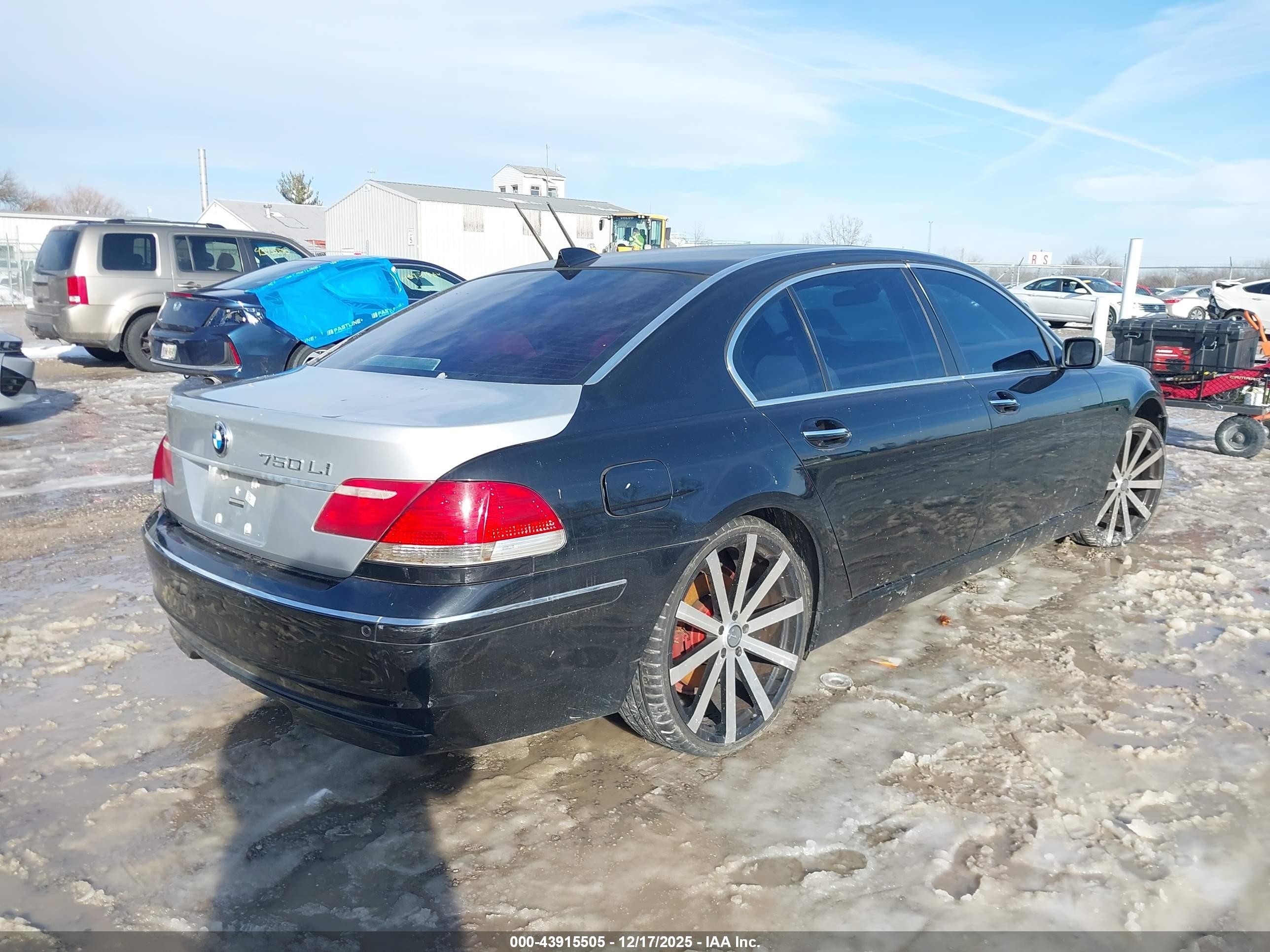 2007 Bmw 750li   Black vin: WBAHN83517DT75423