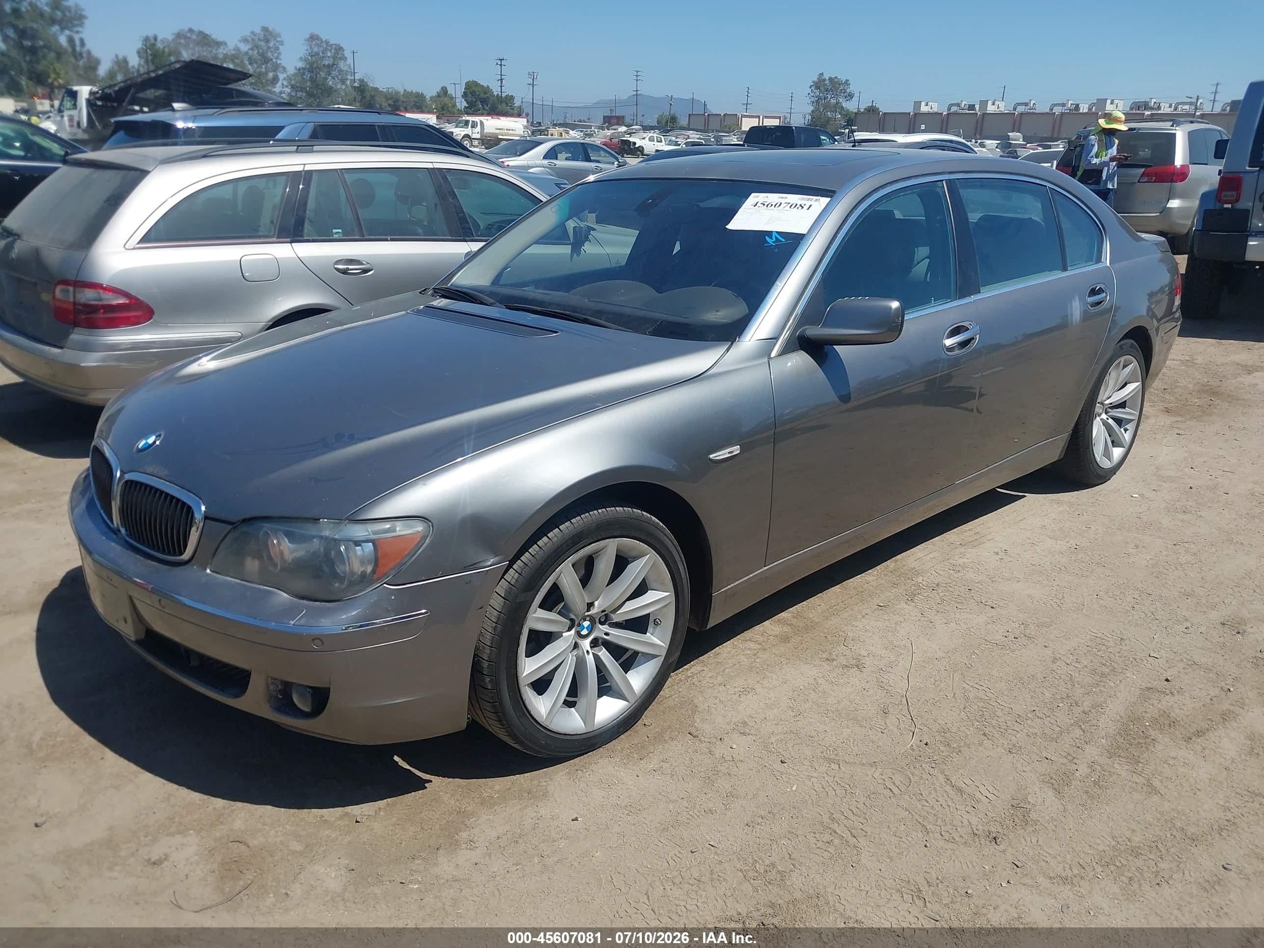 2007 Bmw 750li   Gray vin: WBAHN83517DT76118