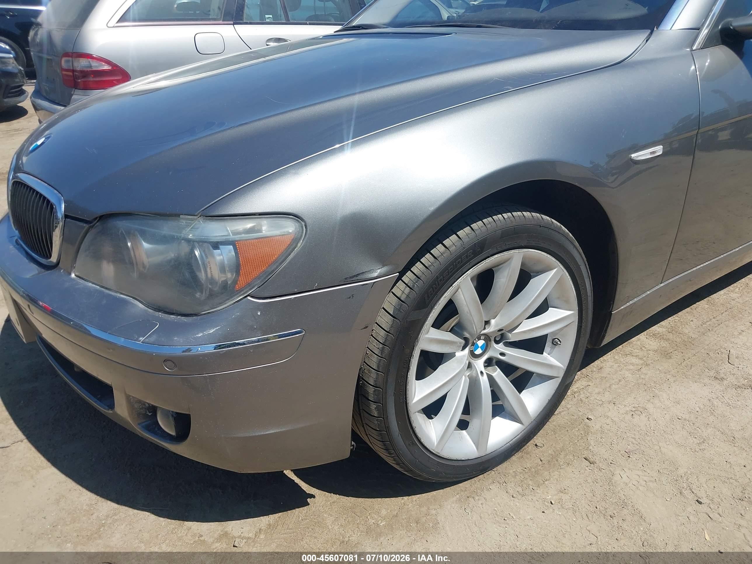 2007 Bmw 750li   Gray vin: WBAHN83517DT76118