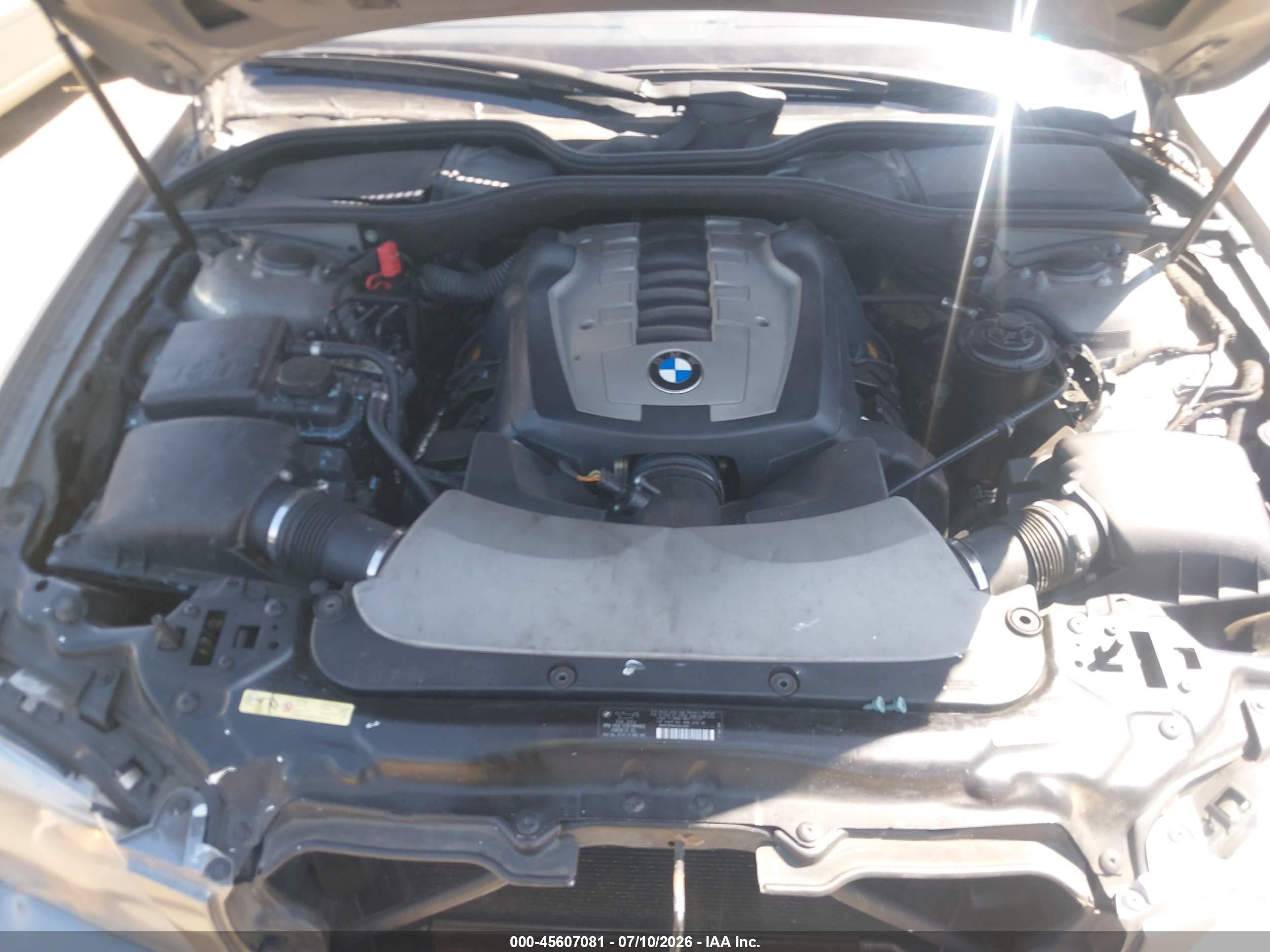 2007 Bmw 750li   Gray vin: WBAHN83517DT76118