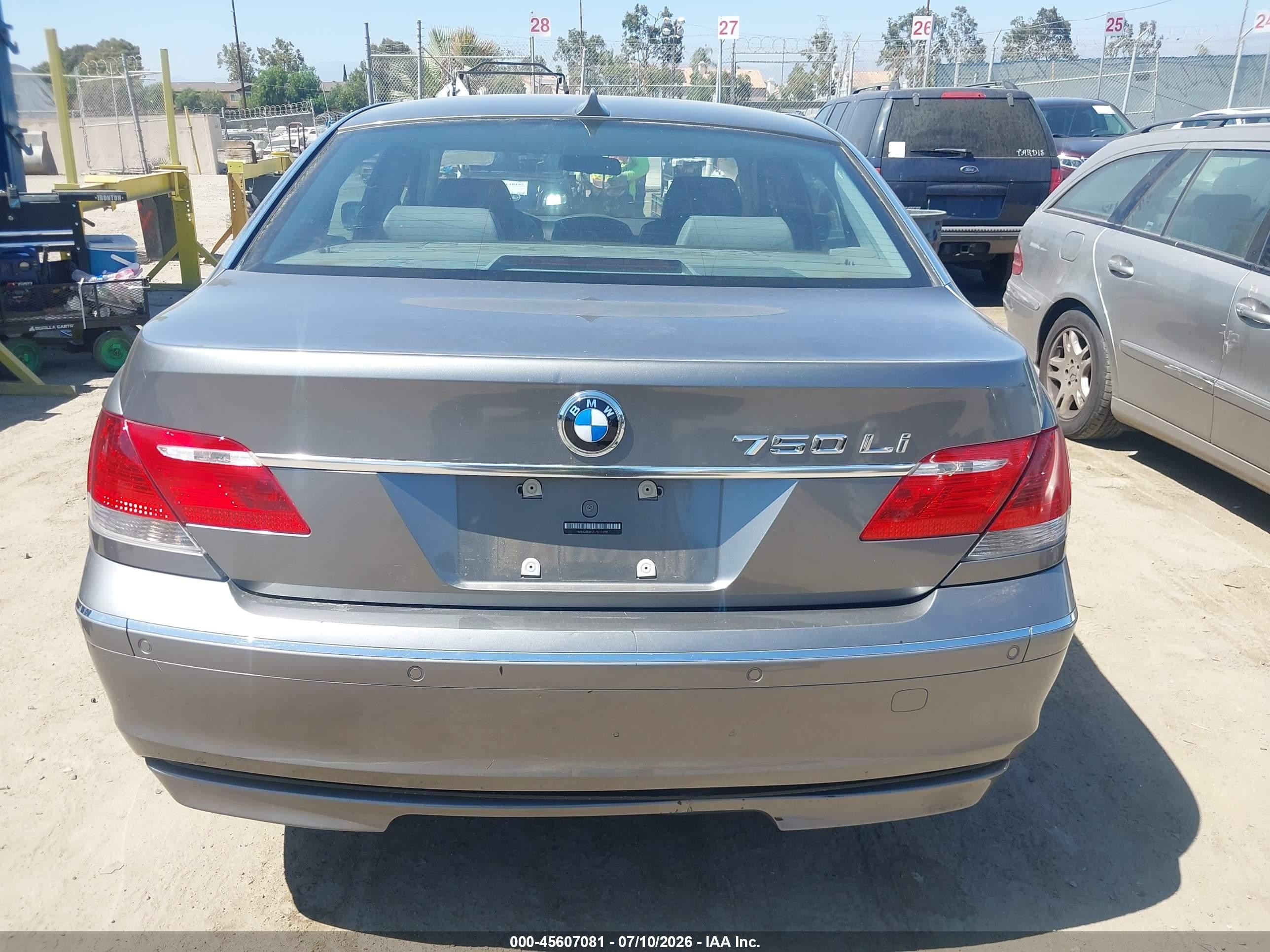 2007 Bmw 750li   Gray vin: WBAHN83517DT76118