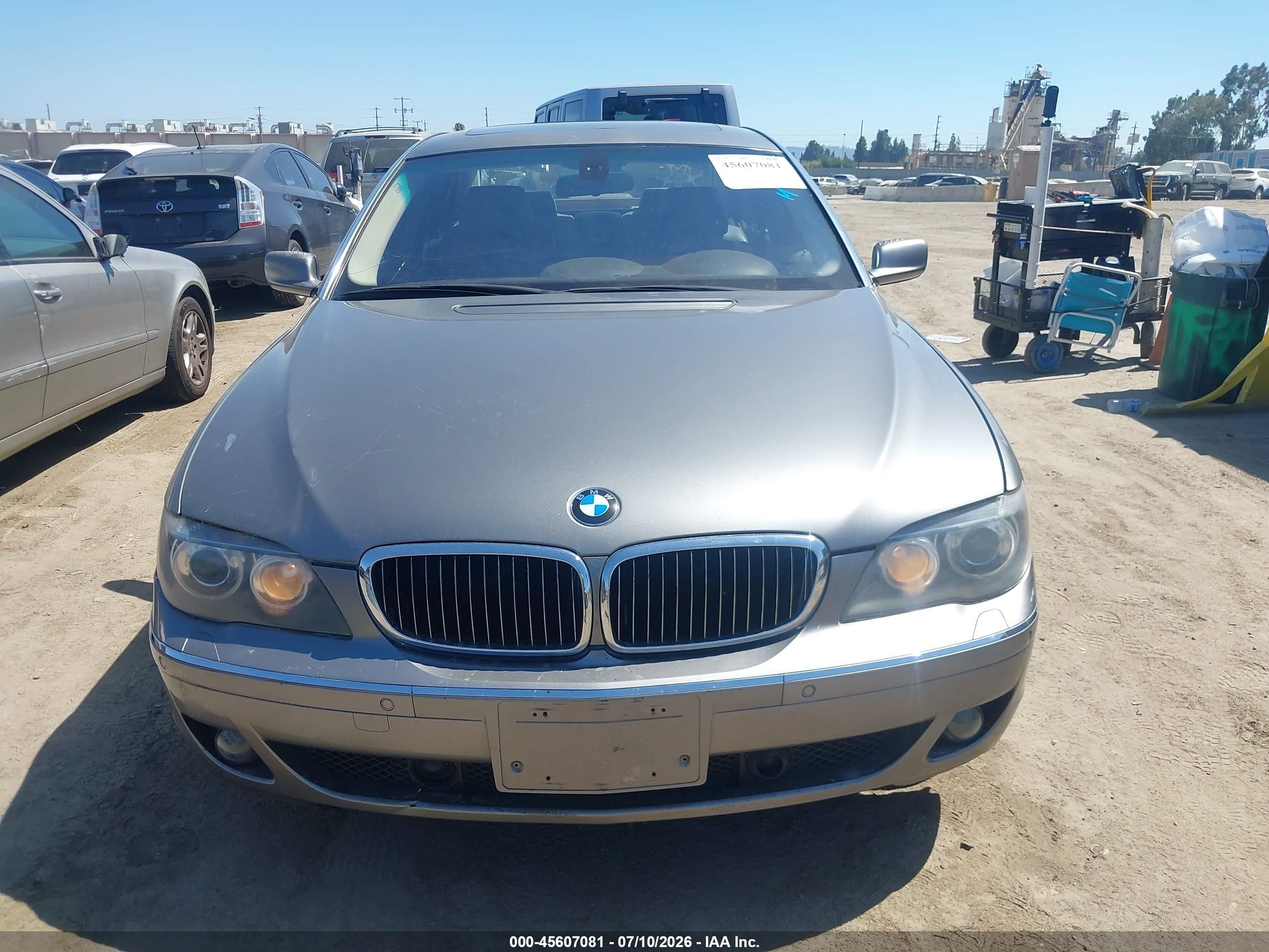 2007 Bmw 750li   Gray vin: WBAHN83517DT76118