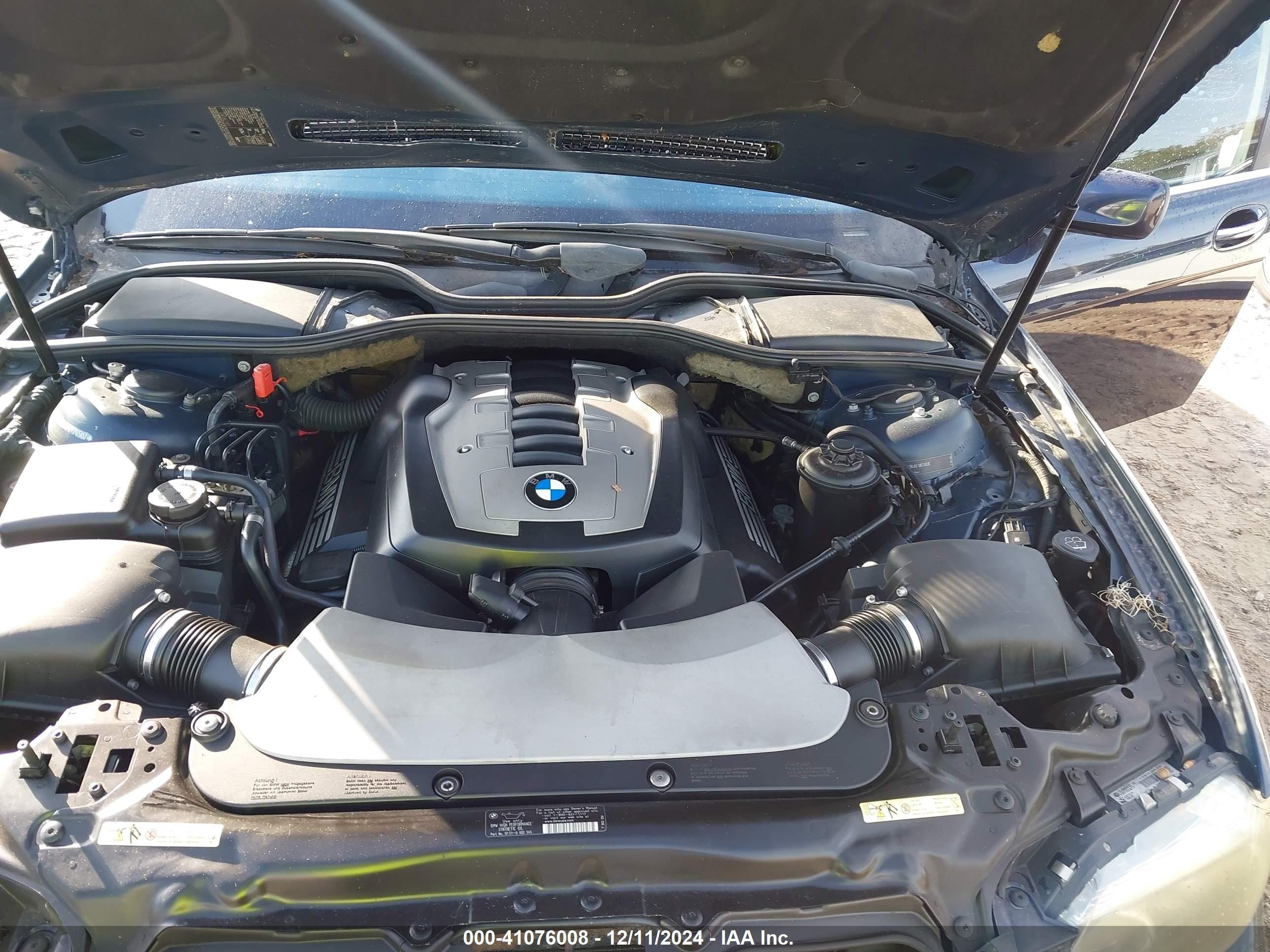 2007 Bmw 750li   Синий vin: WBAHN83517DT76507