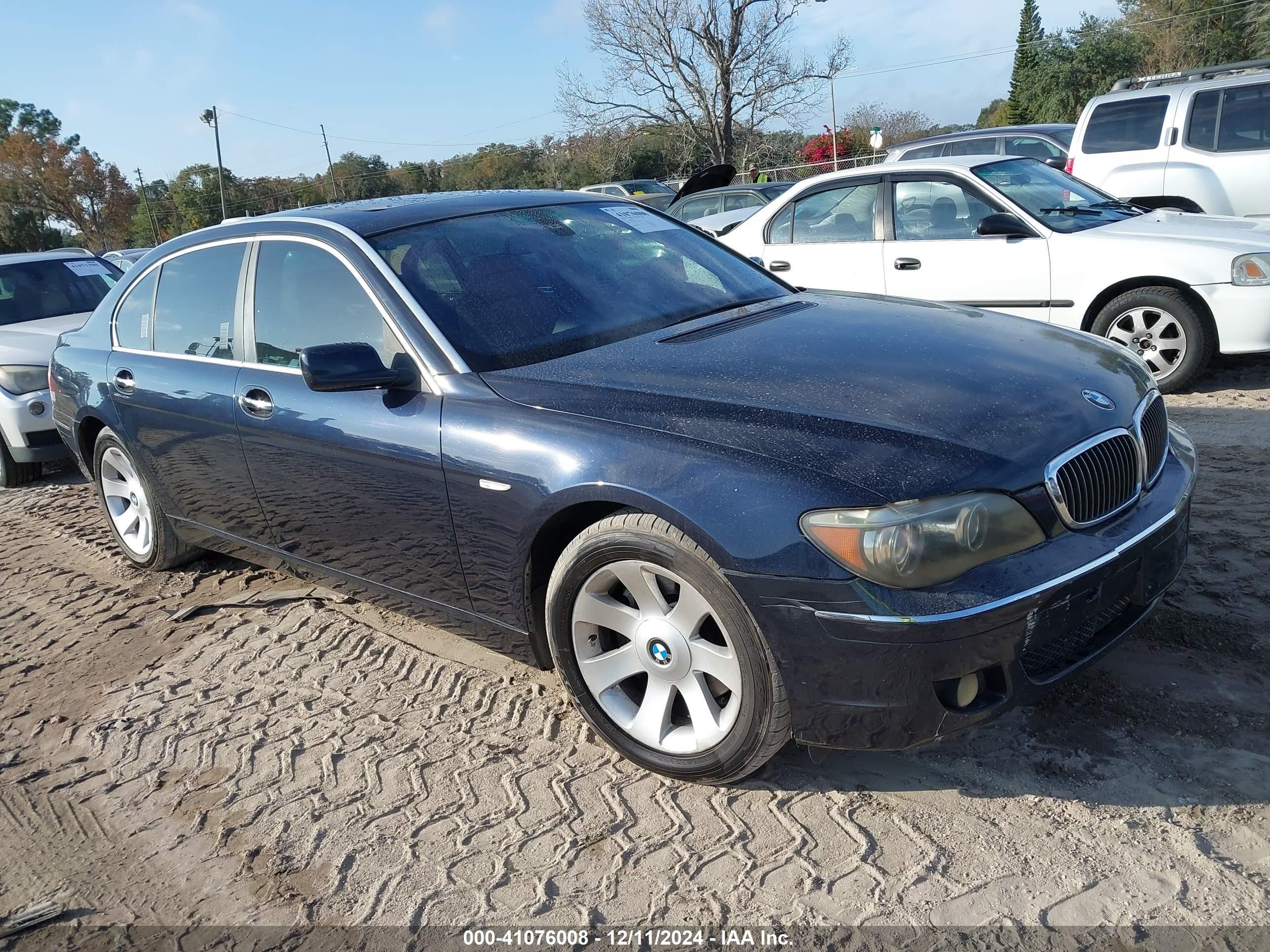 2007 Bmw 750li   Blue vin: WBAHN83517DT76507