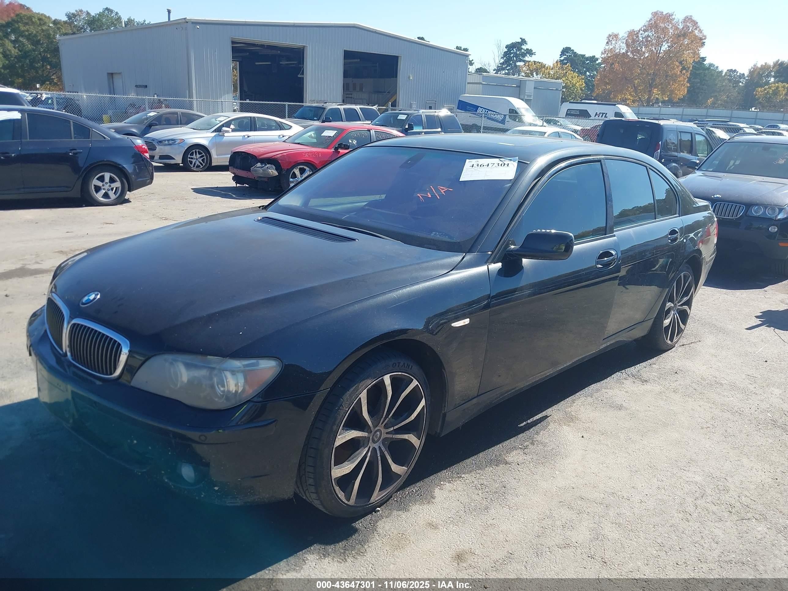 2008 Bmw 750li   Черный vin: WBAHN83518DT87069