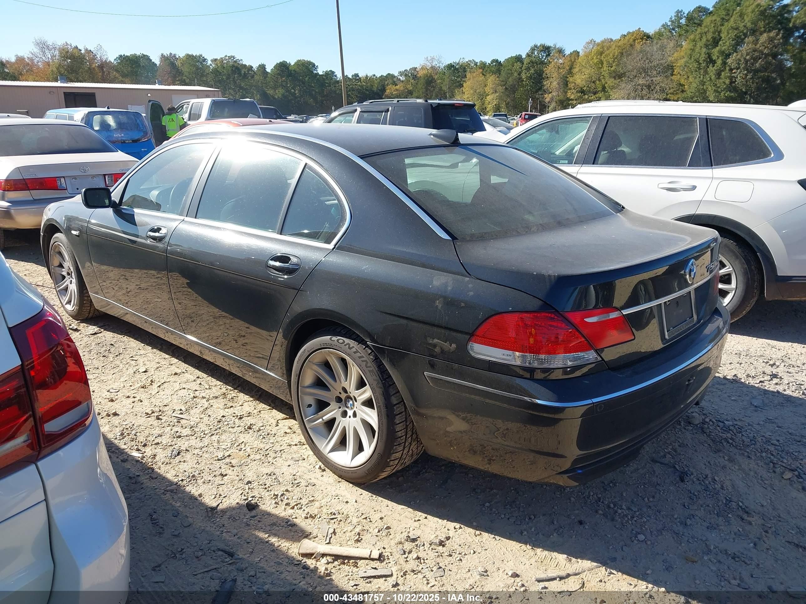 2006 Bmw 750li   Black vin: WBAHN83526DT37603