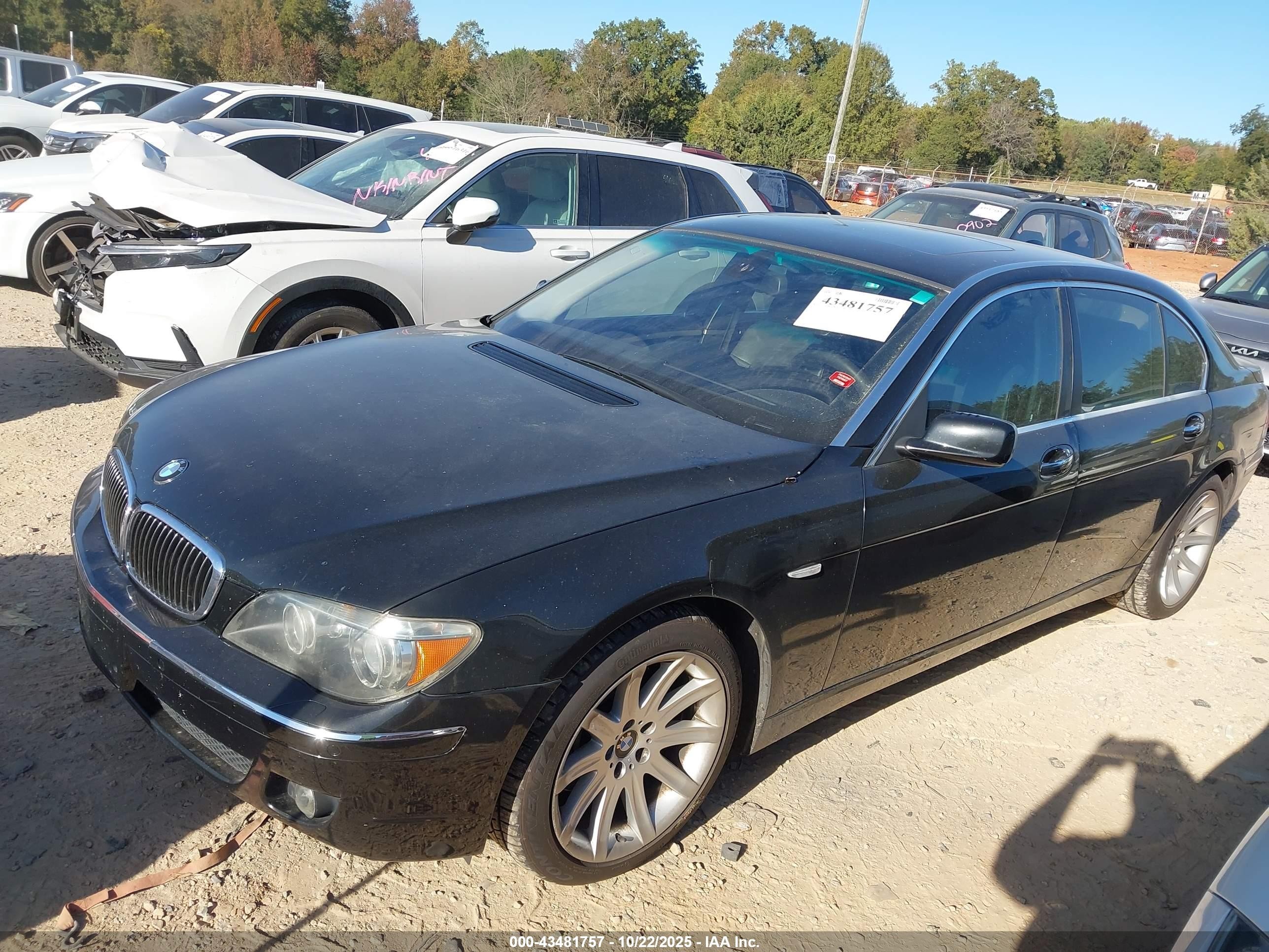 2006 Bmw 750li   Black vin: WBAHN83526DT37603