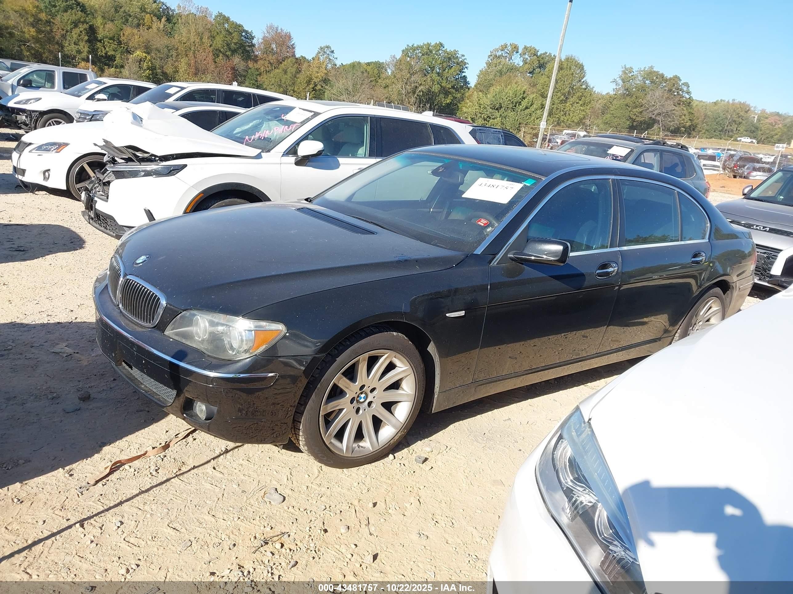 2006 Bmw 750li   Black vin: WBAHN83526DT37603