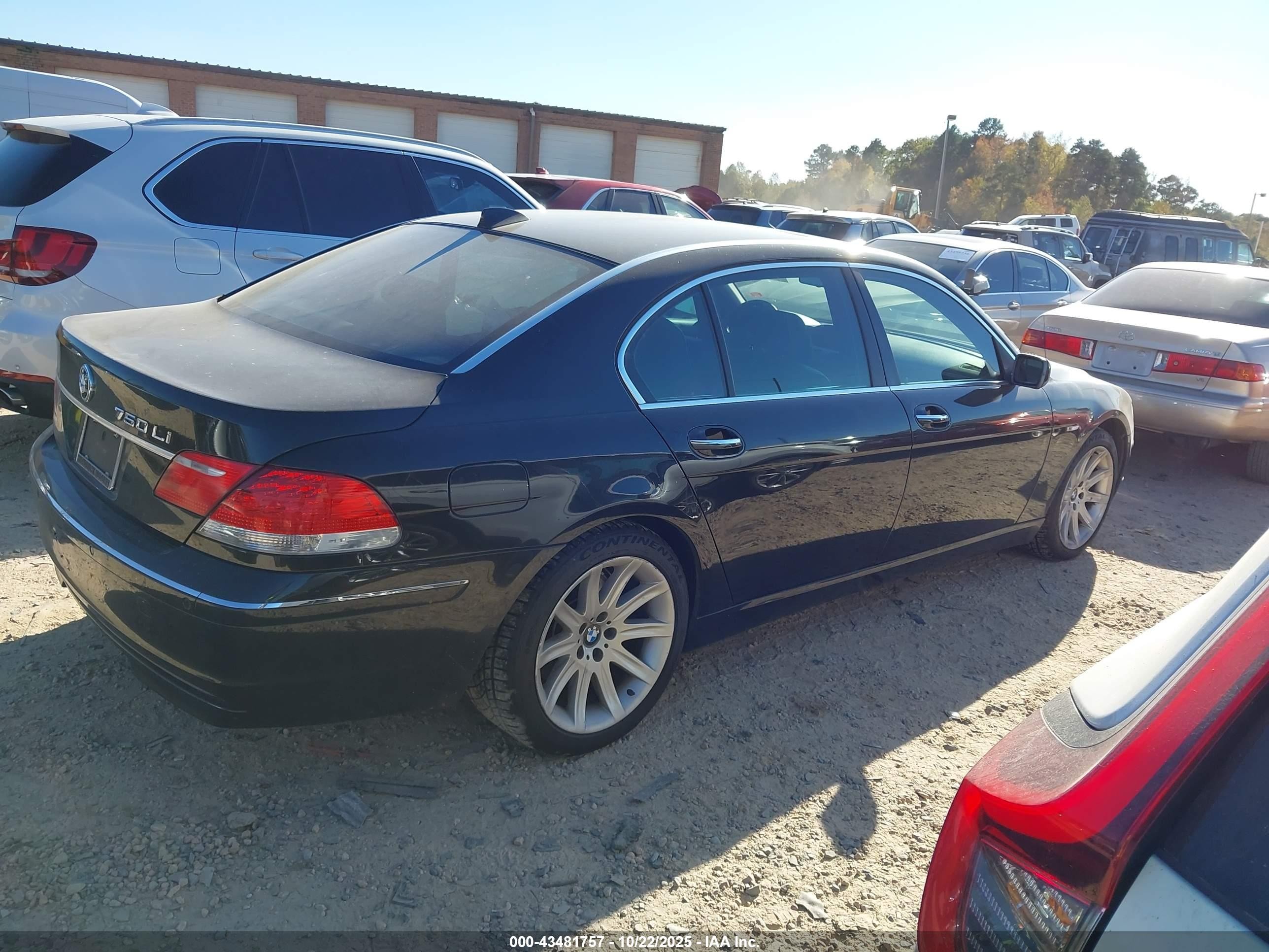 2006 Bmw 750li   Black vin: WBAHN83526DT37603
