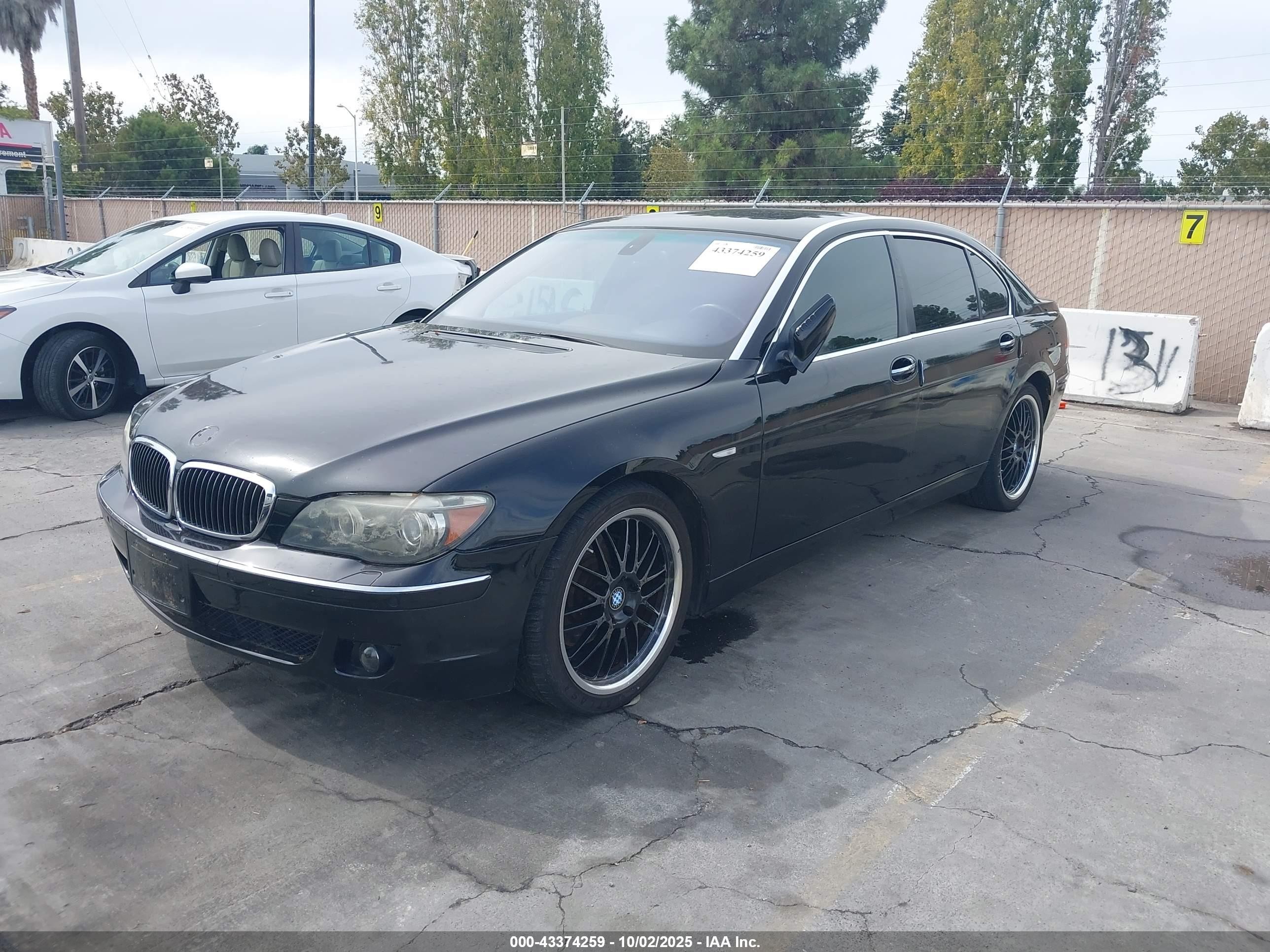 2007 Bmw 750li   Черный vin: WBAHN83527DT72028