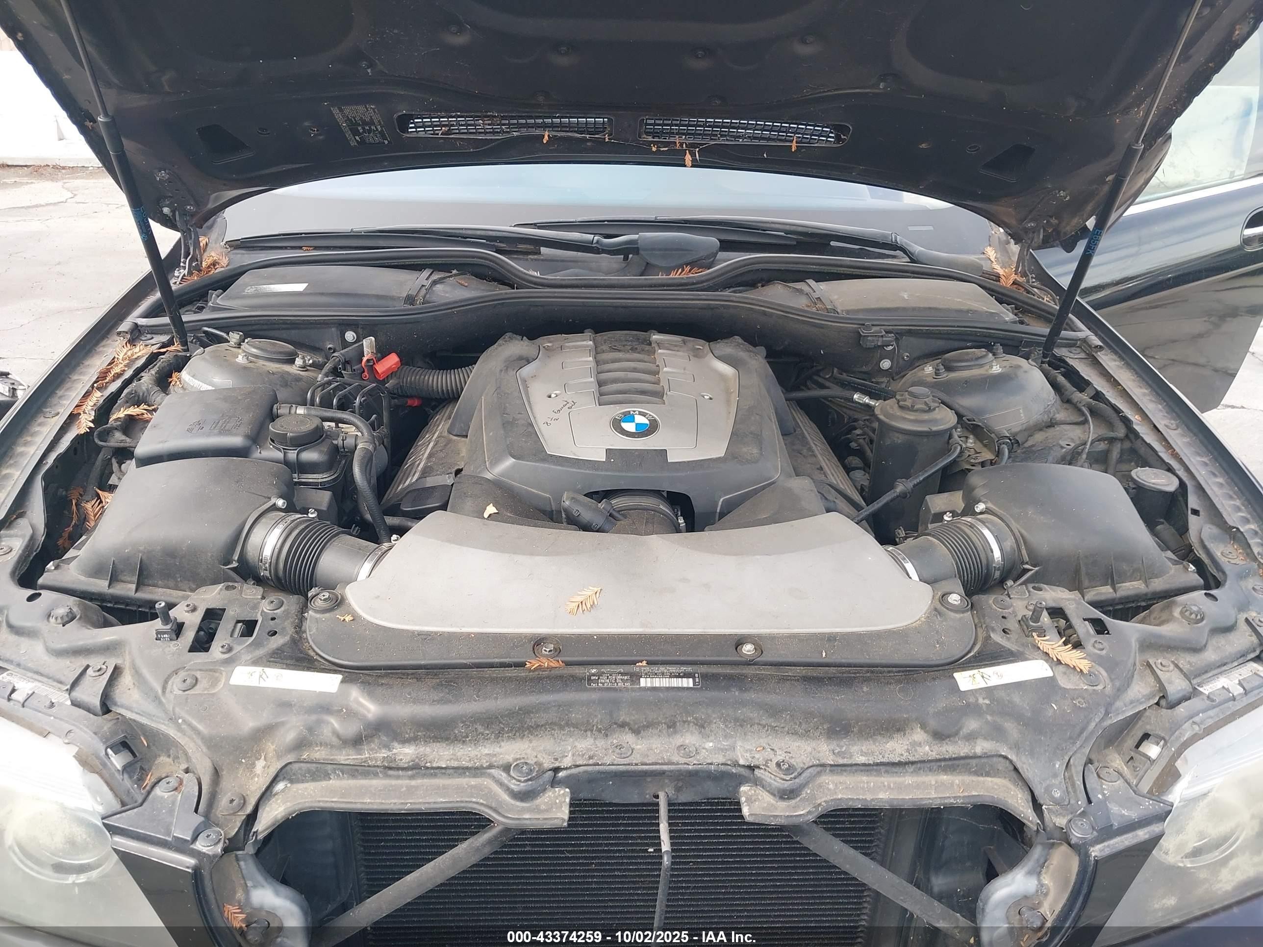 2007 Bmw 750li   Черный vin: WBAHN83527DT72028