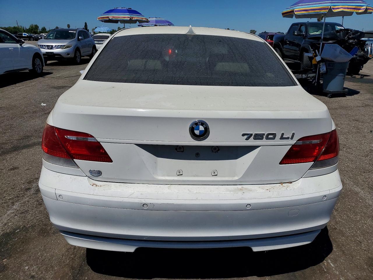 2008 Bmw 750 Li White vin: WBAHN83528DT81782