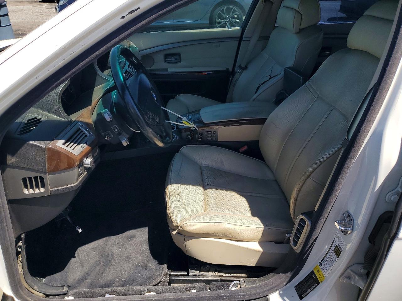 2008 Bmw 750 Li White vin: WBAHN83528DT81782