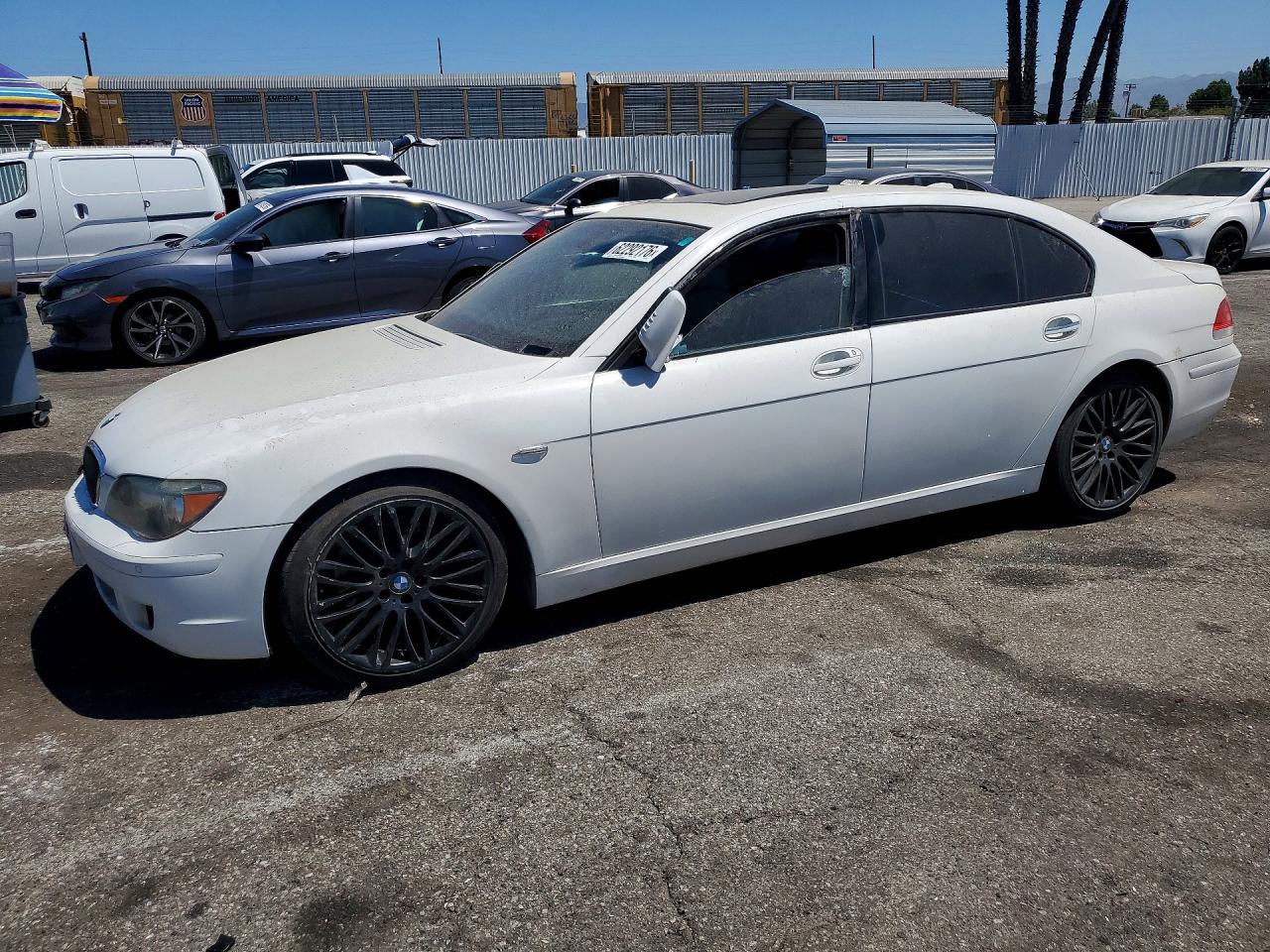 2008 Bmw 750 Li White vin: WBAHN83528DT81782