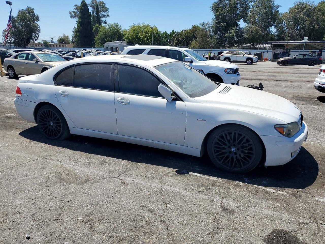 2008 Bmw 750 Li White vin: WBAHN83528DT81782