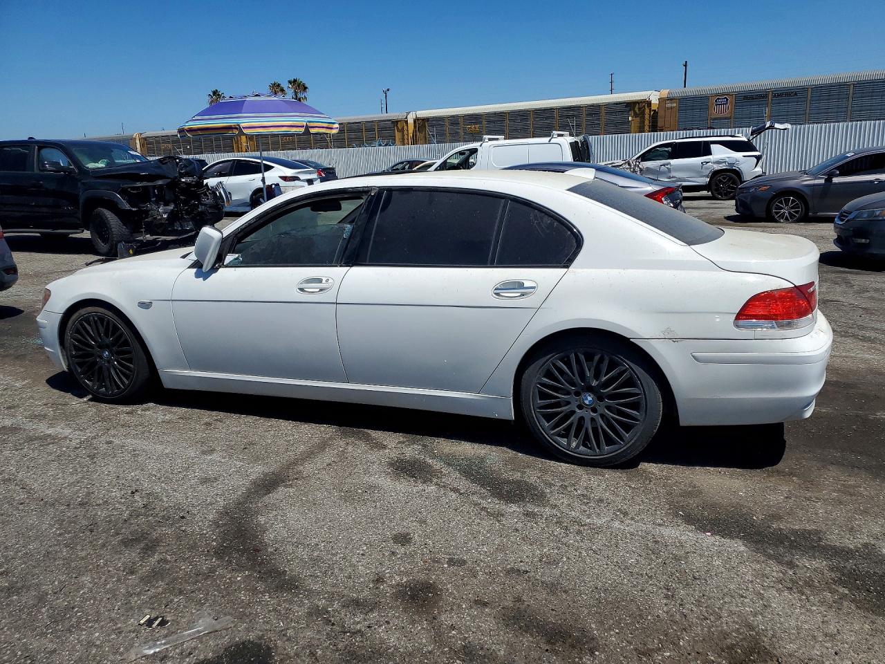 2008 Bmw 750 Li White vin: WBAHN83528DT81782