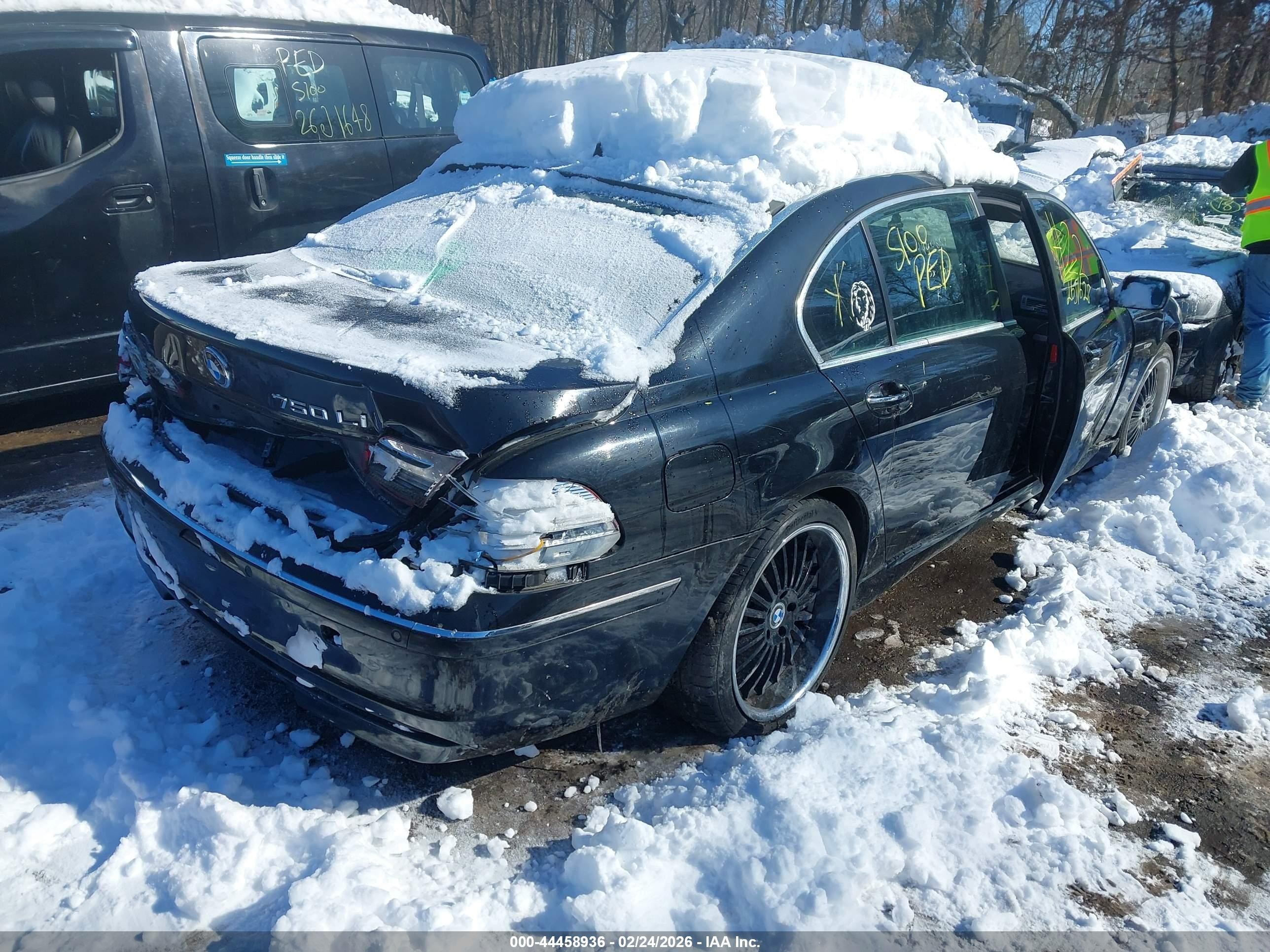 2006 Bmw 750li   Черный vin: WBAHN83536DT26237